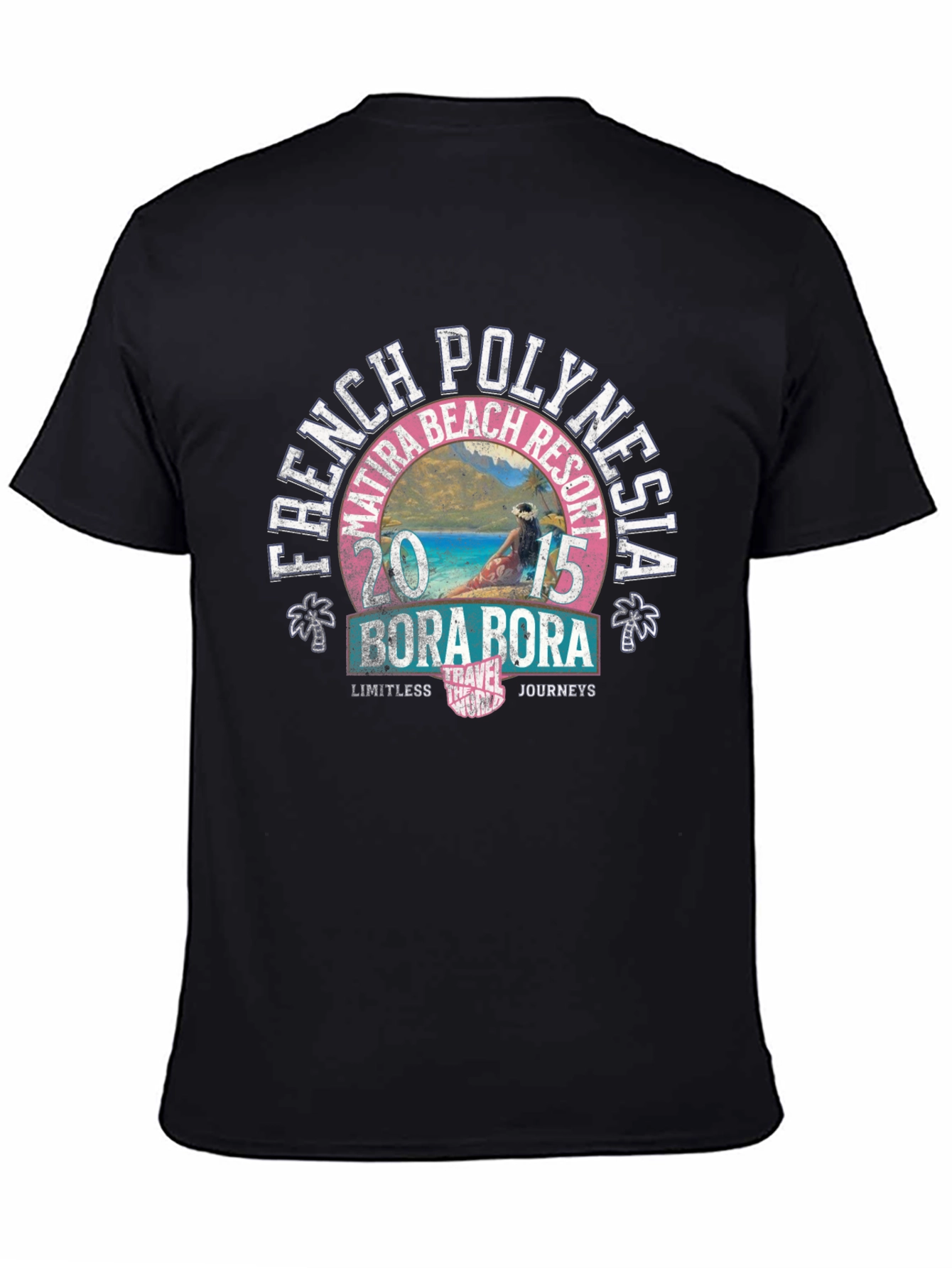 French Polynesia Bora Bora 2015 Black T-Shirt