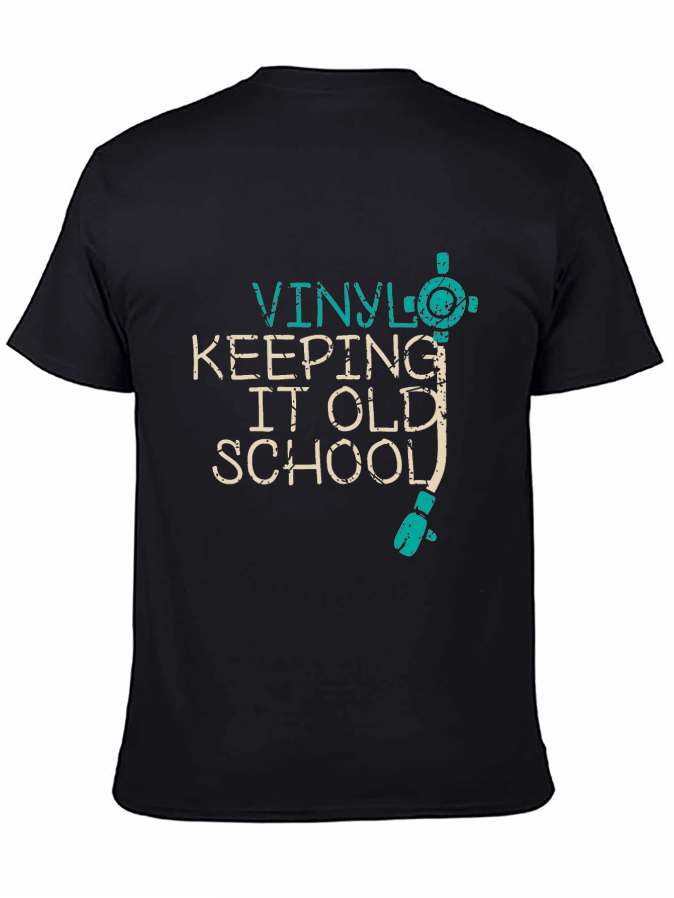 Vinyl Keeping It Old School Black T-Shirt
