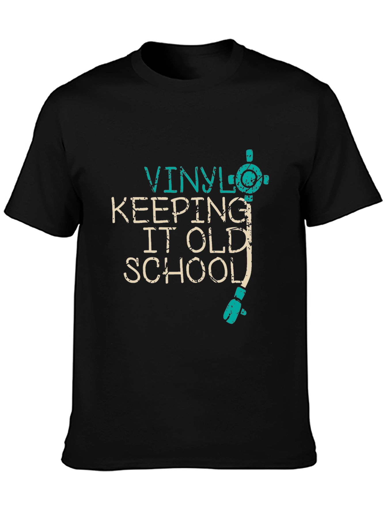 Vinyl Keeping It Old School Black T-Shirt