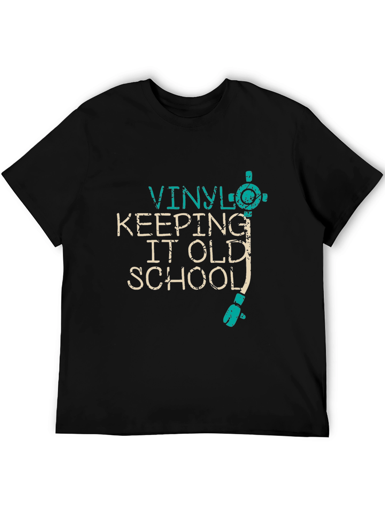 Vinyl Keeping It Old School Black T-Shirt