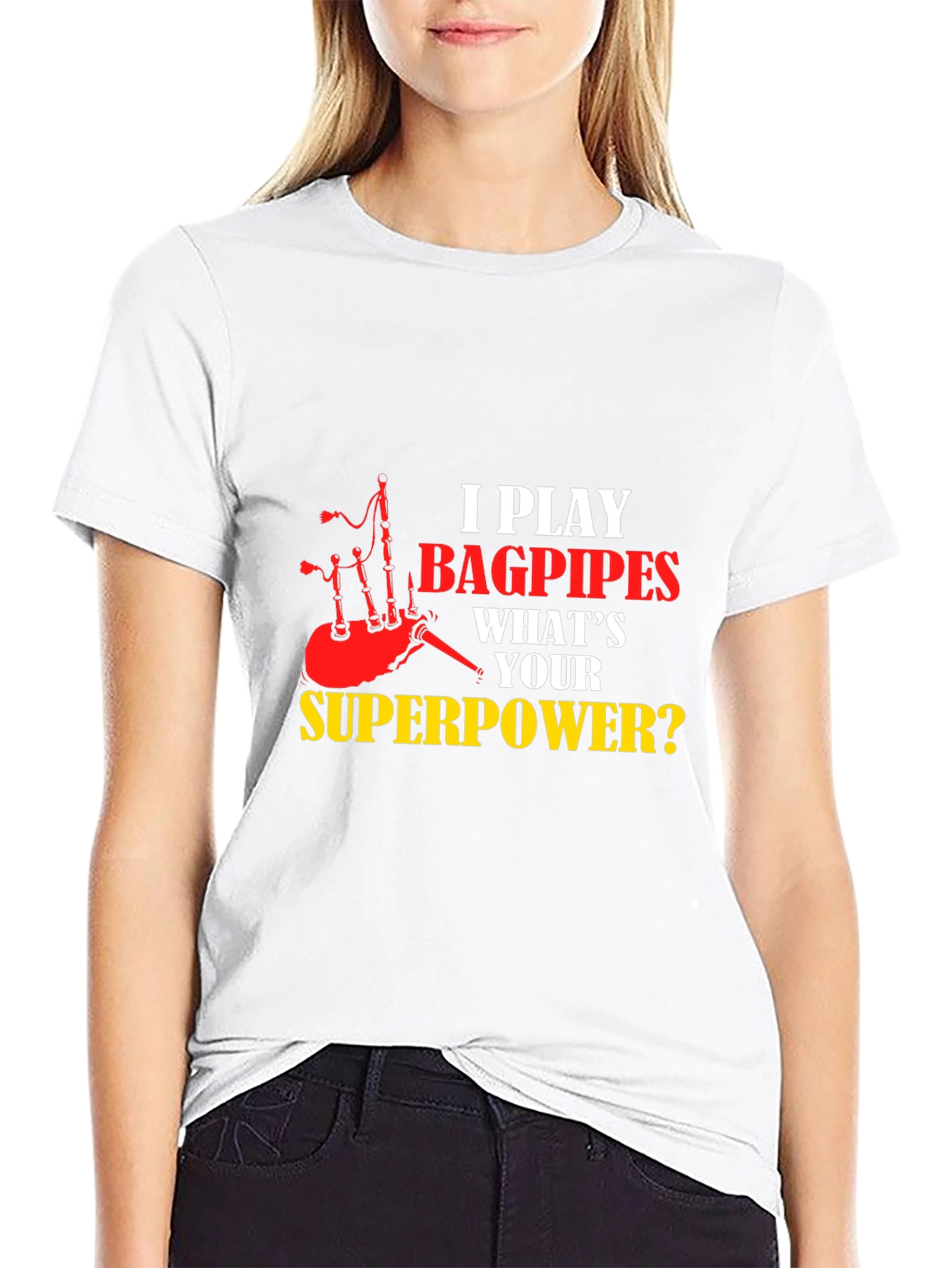 Bagpipes Superpower T-Shirt - Musician Novelty Tee