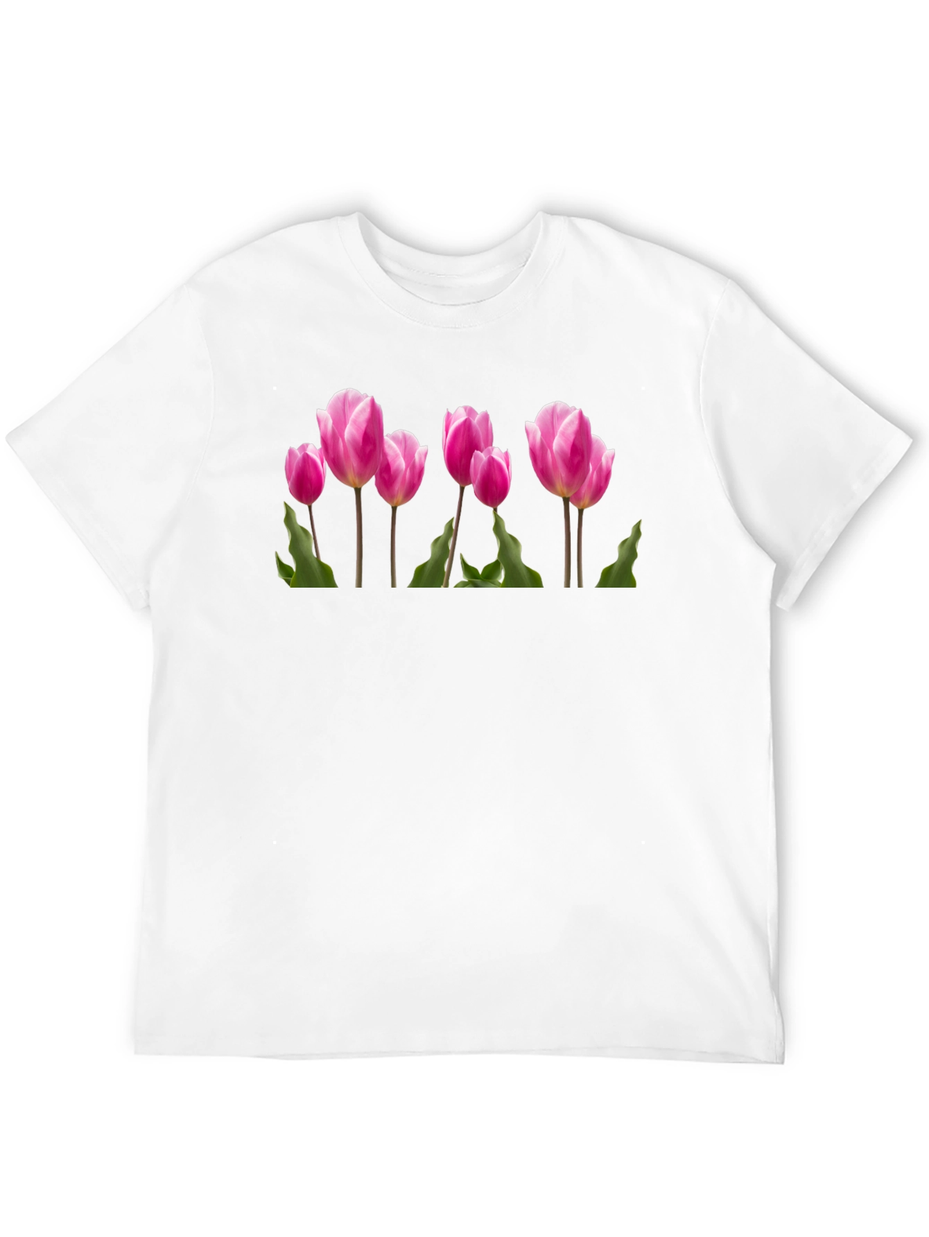 Tulip Graphic T-Shirt - Black Cotton Tee