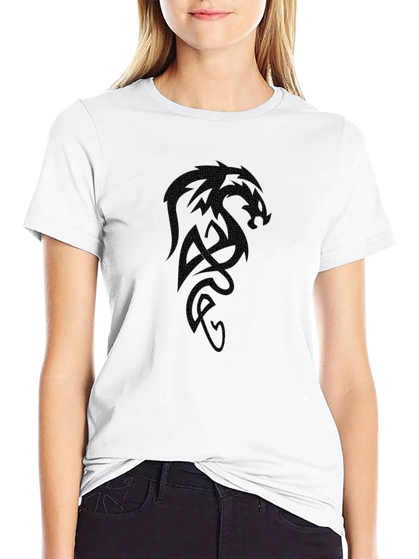 Mens Black Dragon Graphic Tee