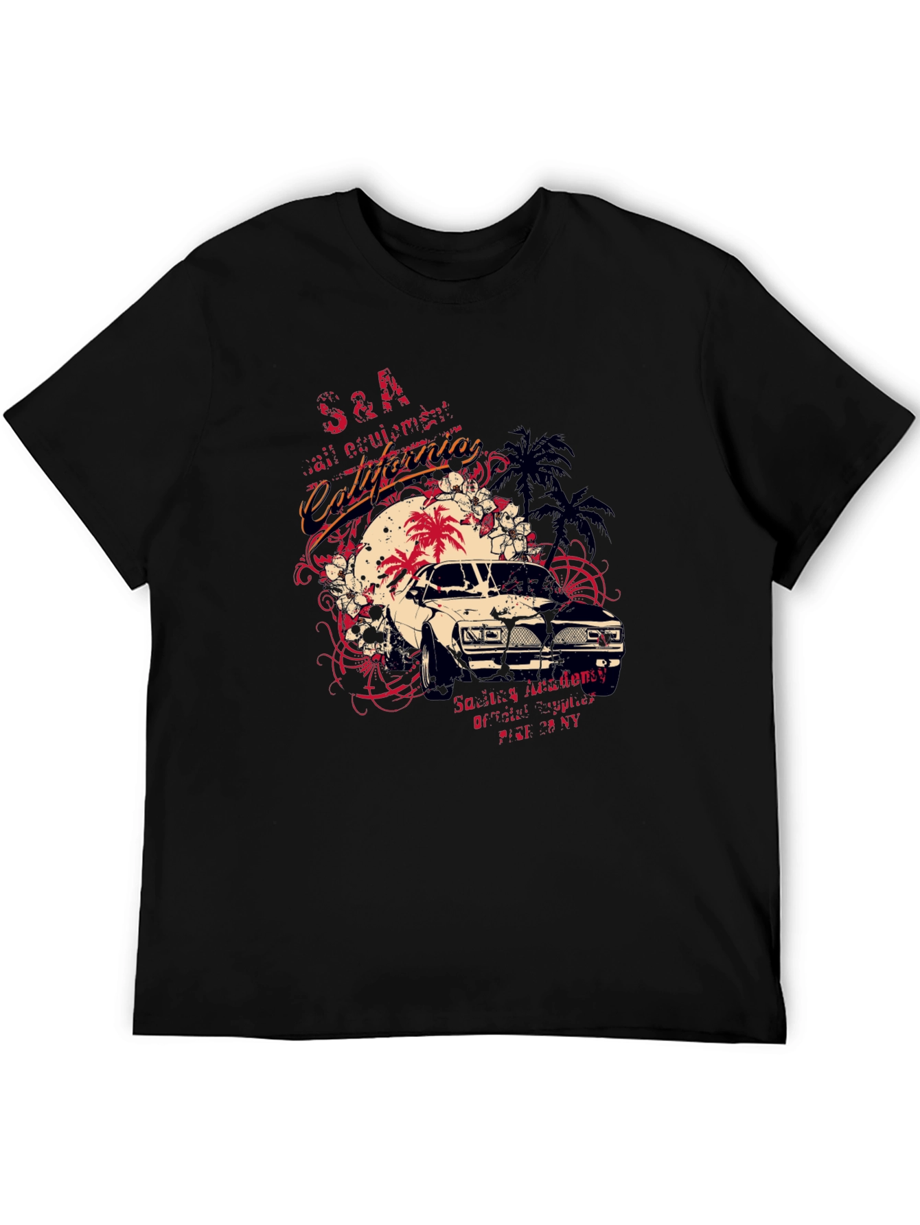 California Car Graphic Tee - Cool Retro Design