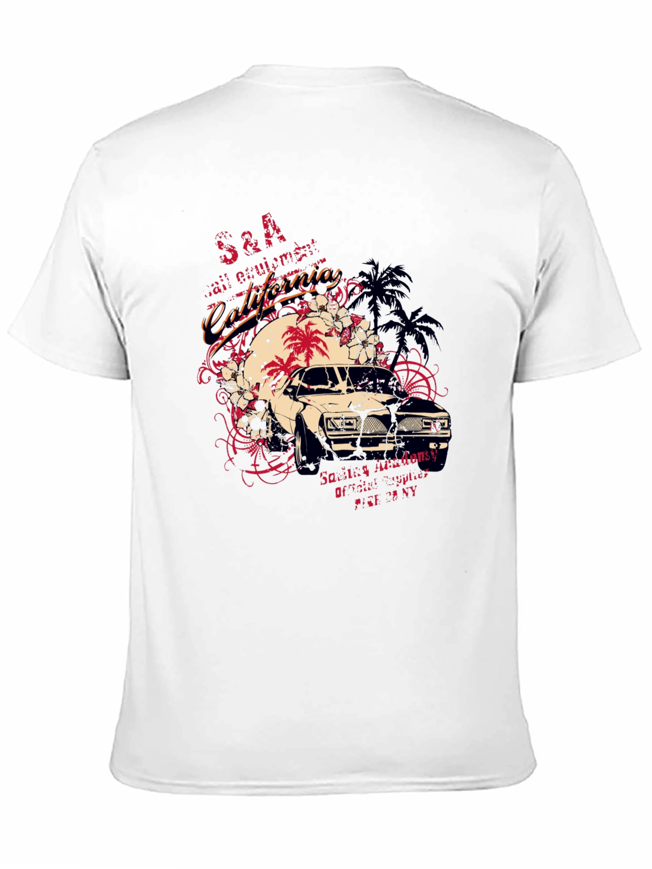 California Car Graphic Tee - Cool Retro Design