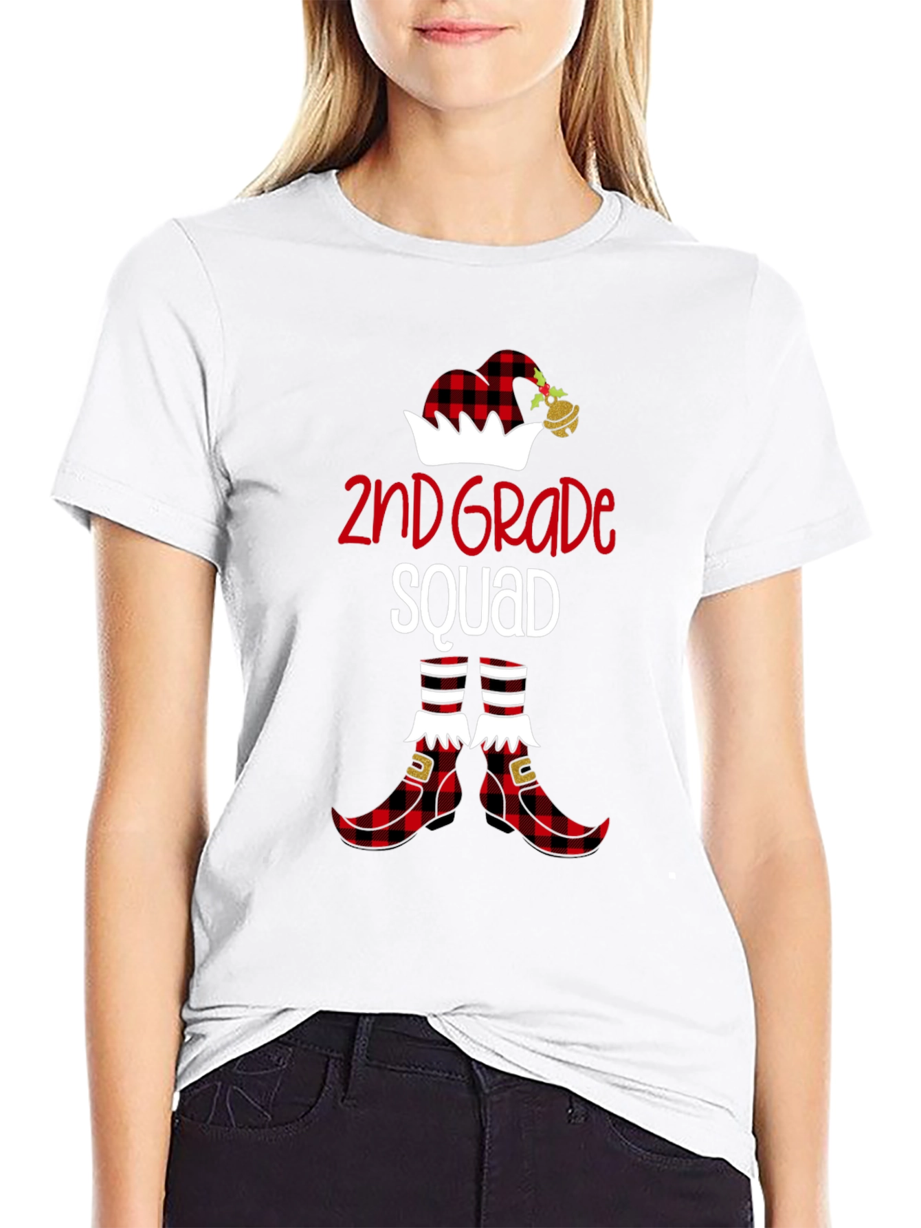 2nd Grade Squad Christmas Elf T-Shirt