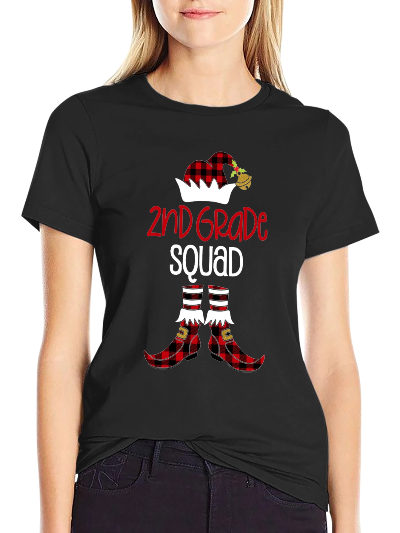 2nd Grade Squad Christmas Elf T-Shirt