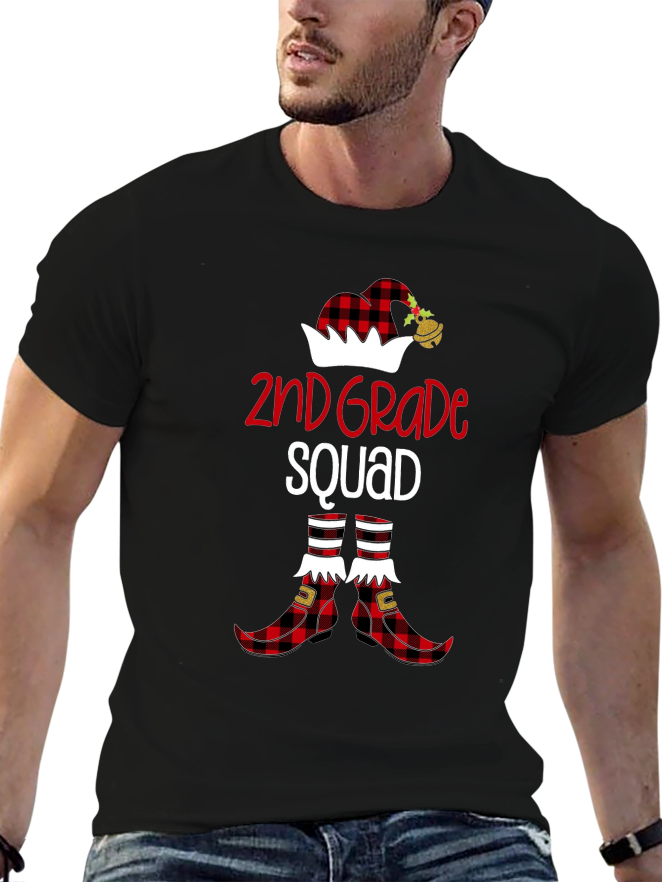 2nd Grade Squad Christmas Elf T-Shirt