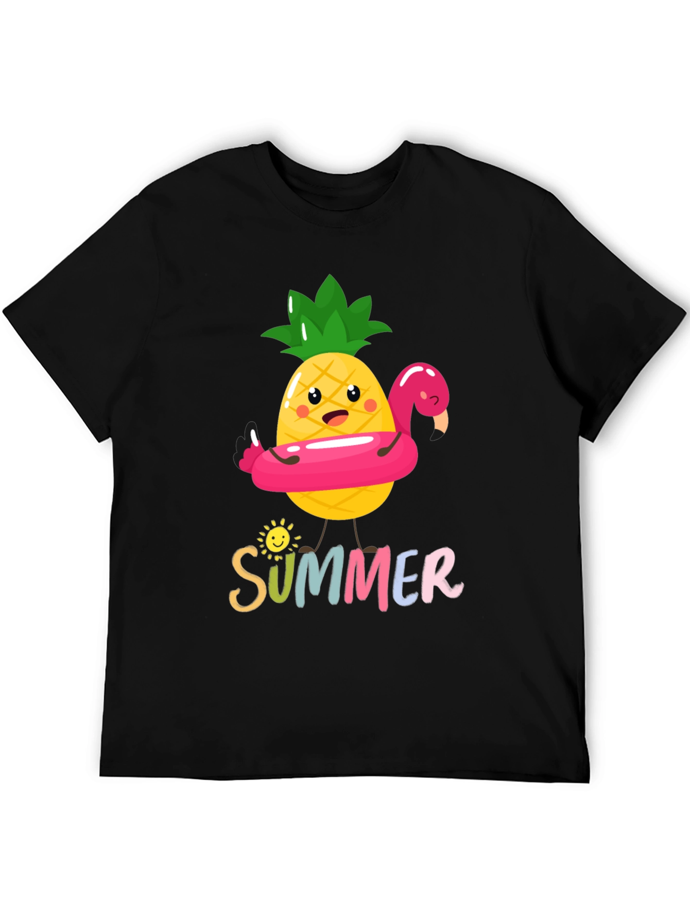 Summer Pineapple Flamingo Graphic Tee