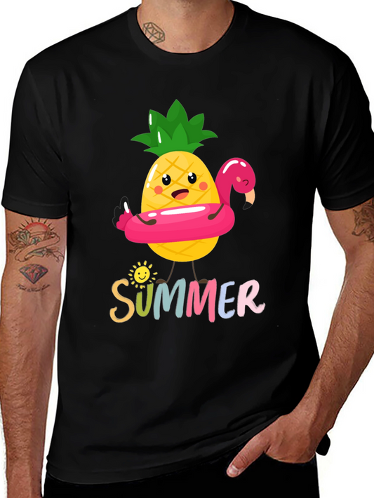 Summer Pineapple Flamingo Graphic Tee