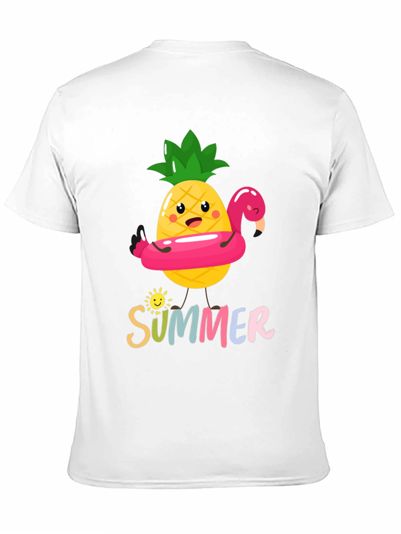 Summer Pineapple Flamingo Graphic Tee