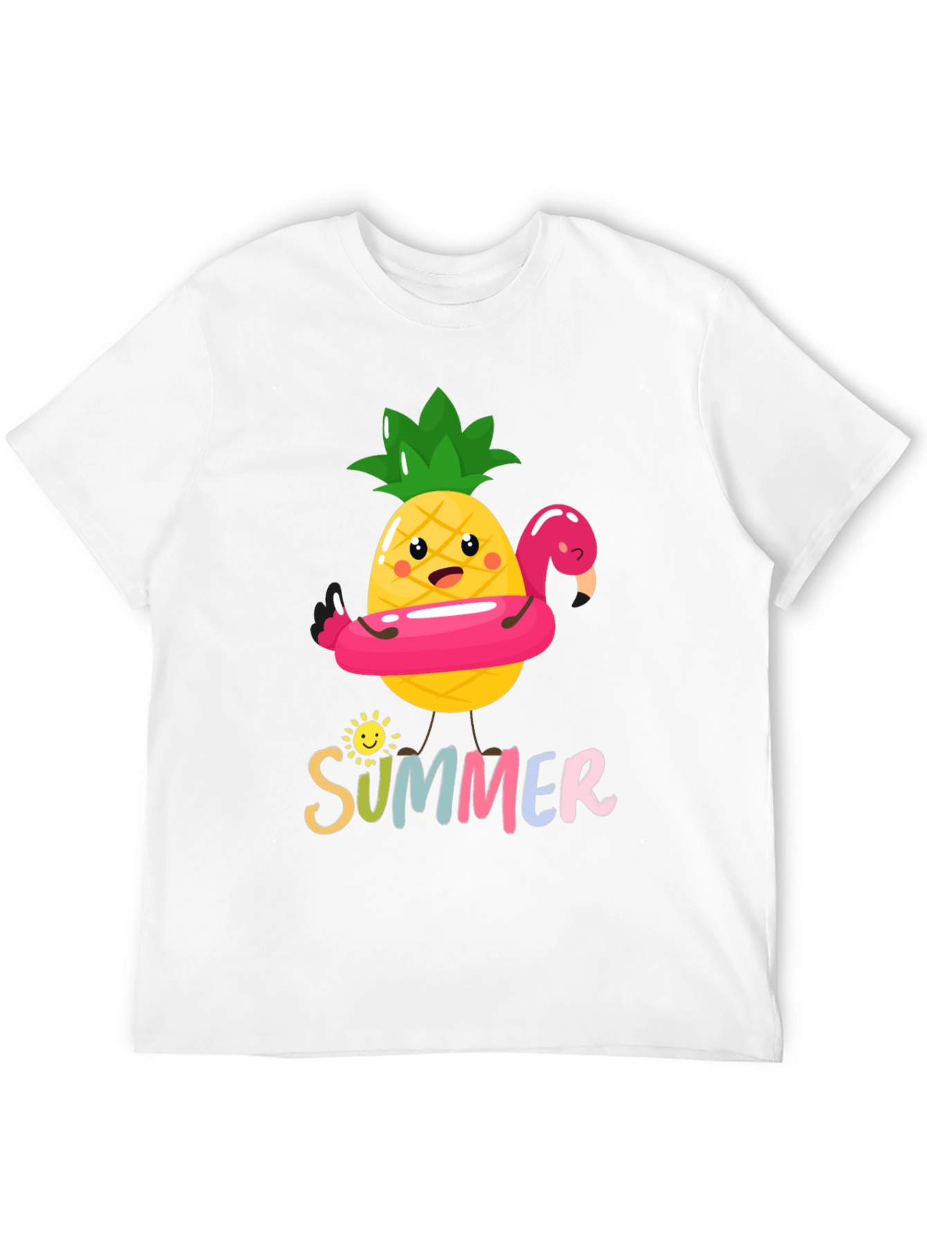 Summer Pineapple Flamingo Graphic Tee