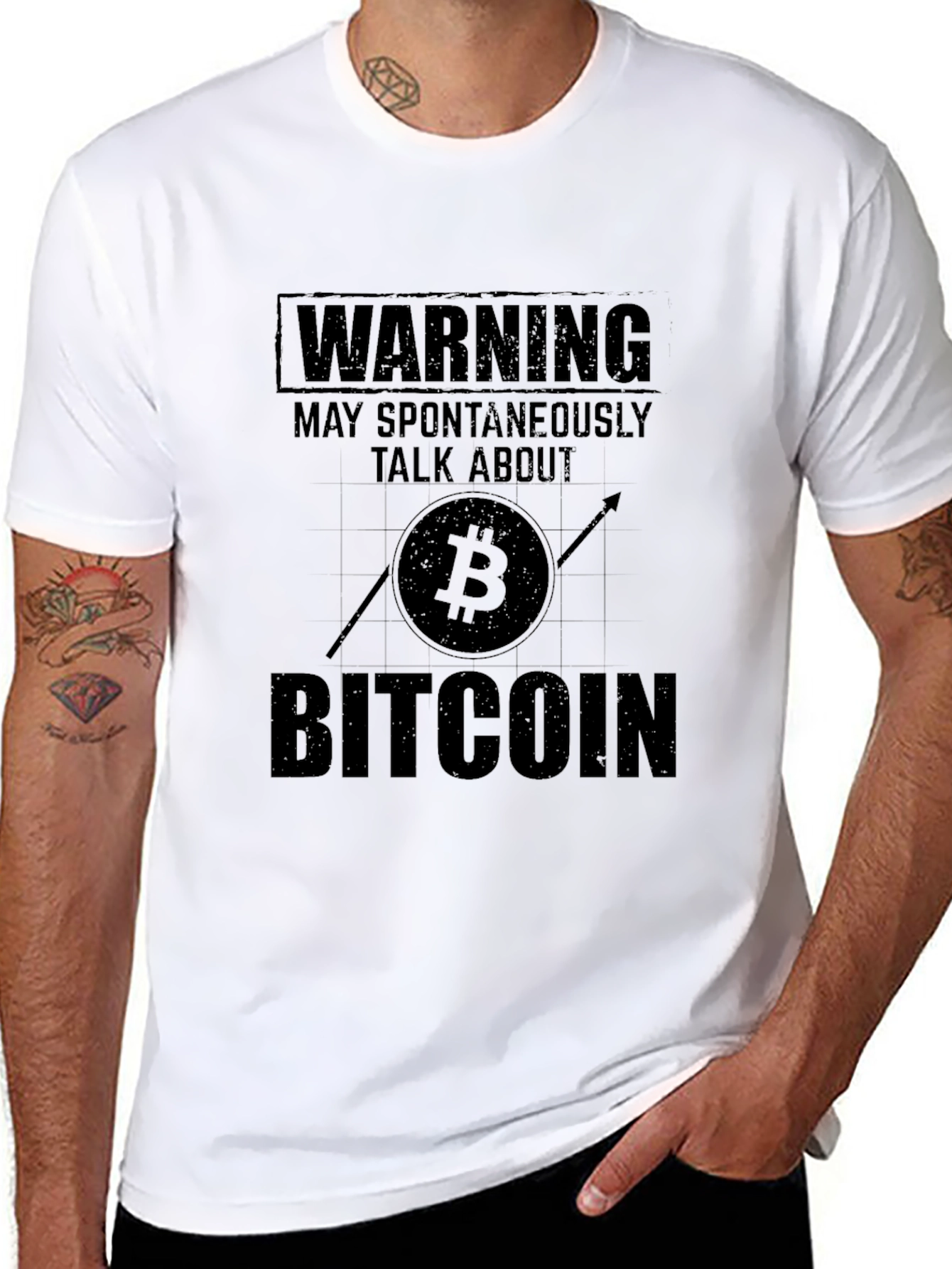 Bitcoin Warning T-Shirt - Crypto Currency Tee