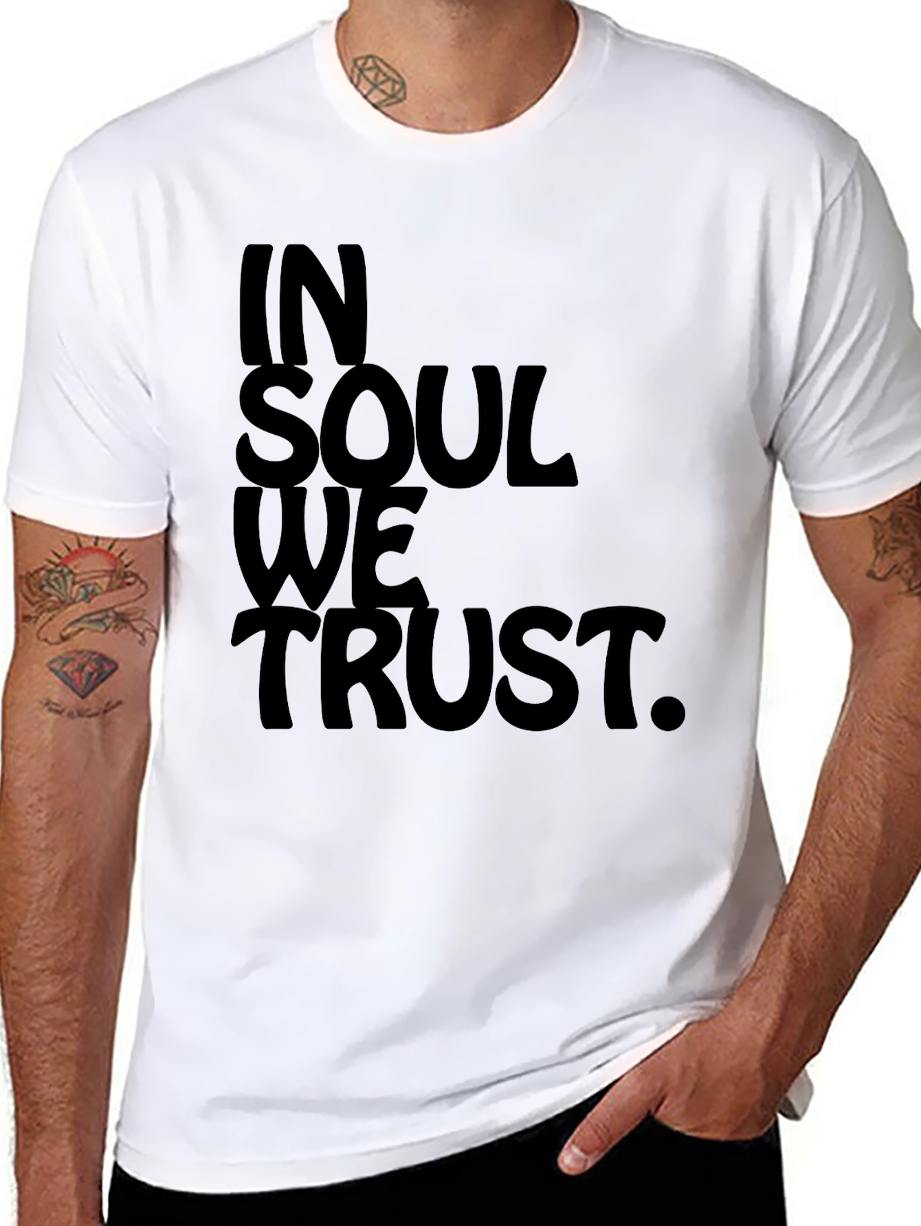 In Soul We Trust Black Graphic Tee
