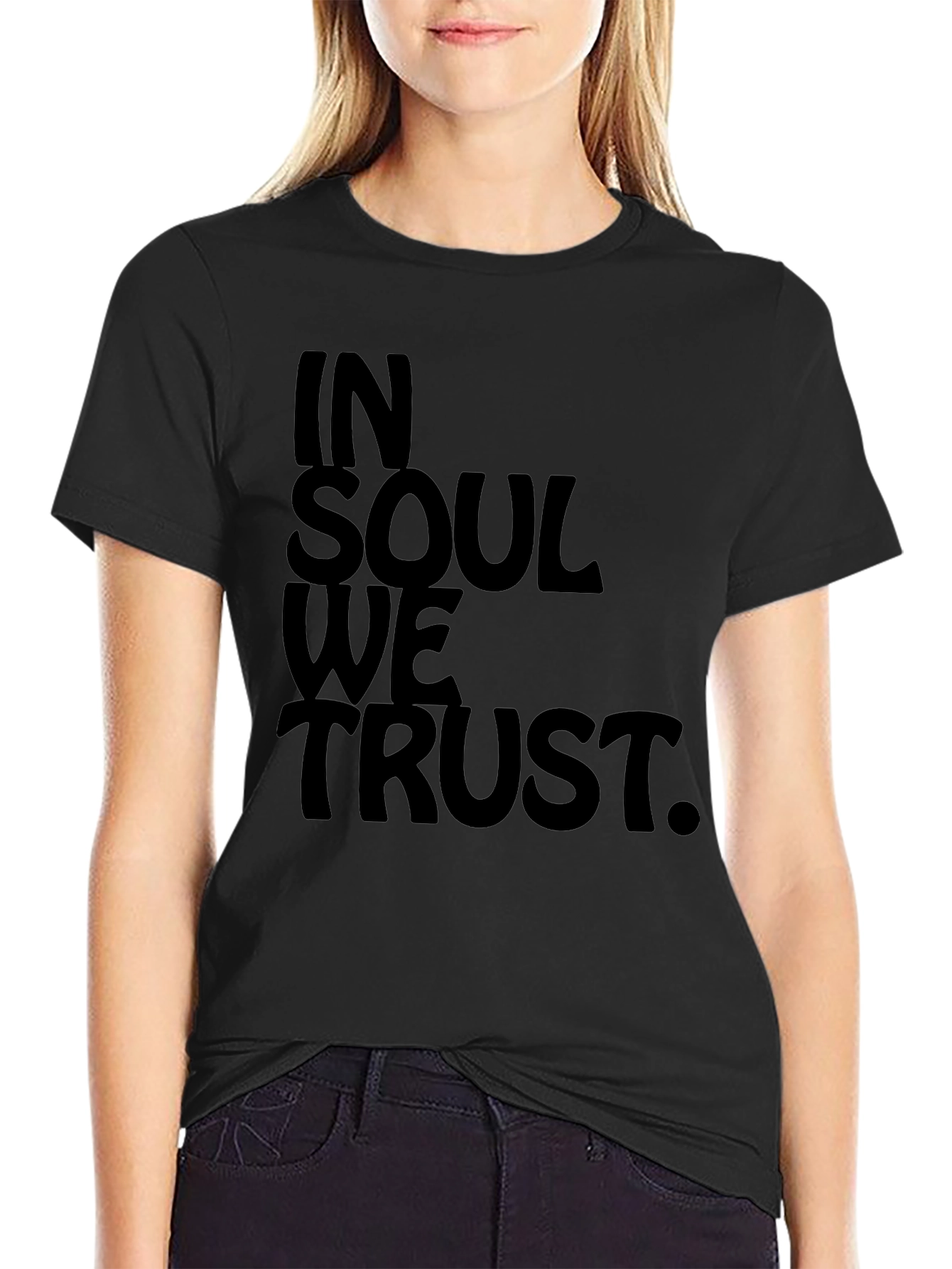 In Soul We Trust Black Graphic Tee