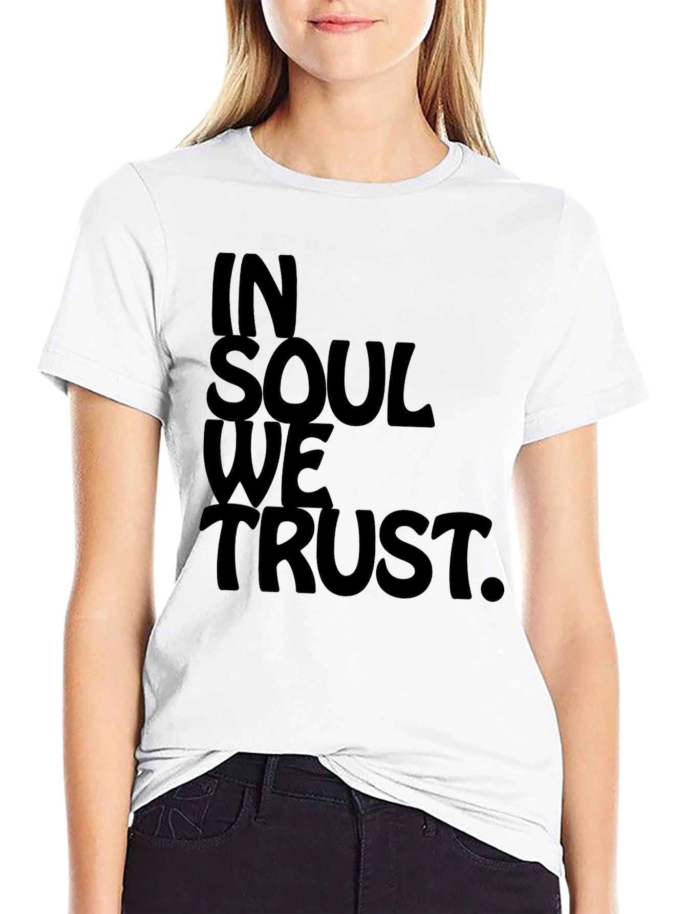 In Soul We Trust Black Graphic Tee
