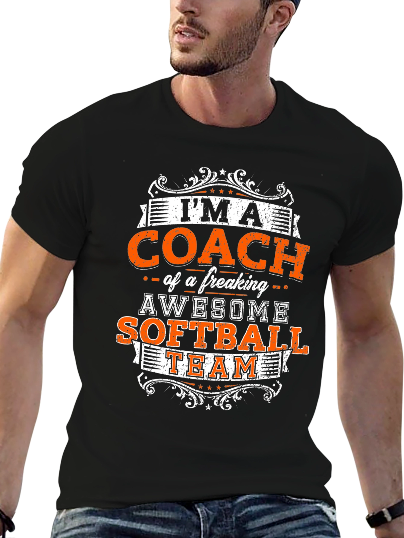 Awesome Softball Coach Graphic Tee