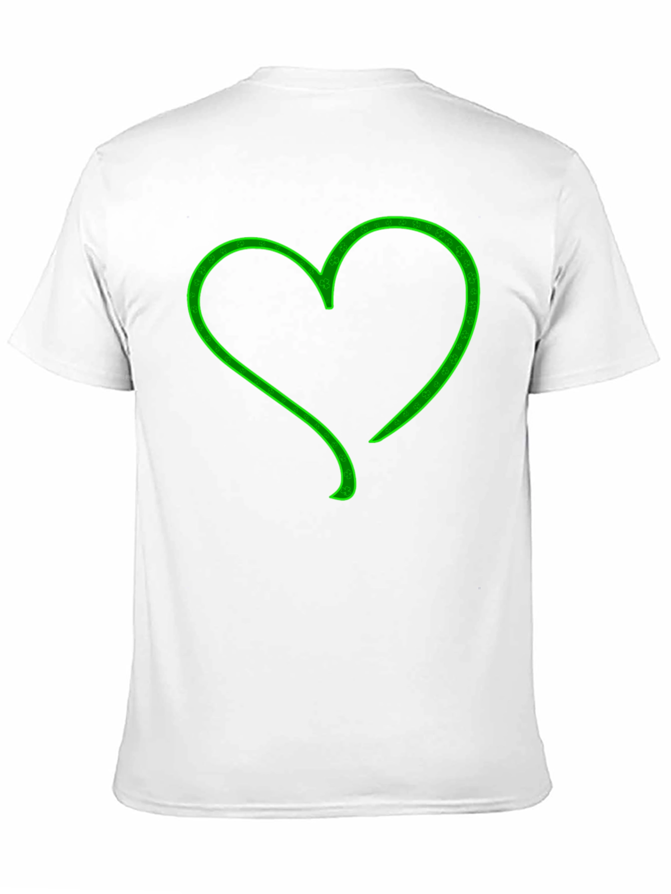 Green Heart Graphic Black T-Shirt