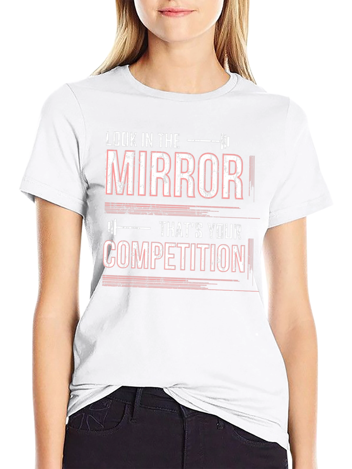 Mirror Competition Graphic Tee - Motivational Gym Shirt