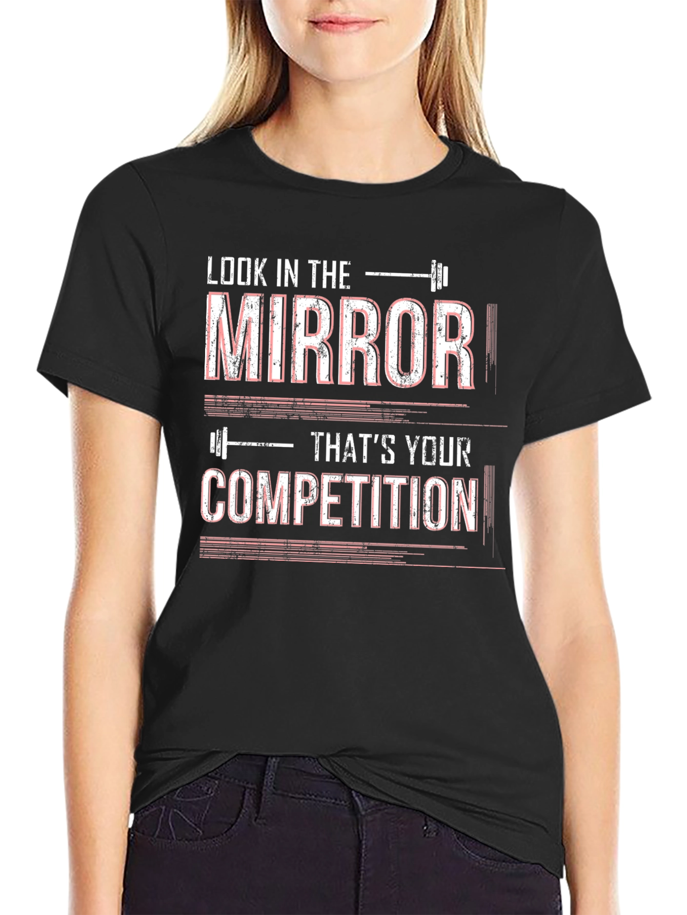 Mirror Competition Graphic Tee - Motivational Gym Shirt