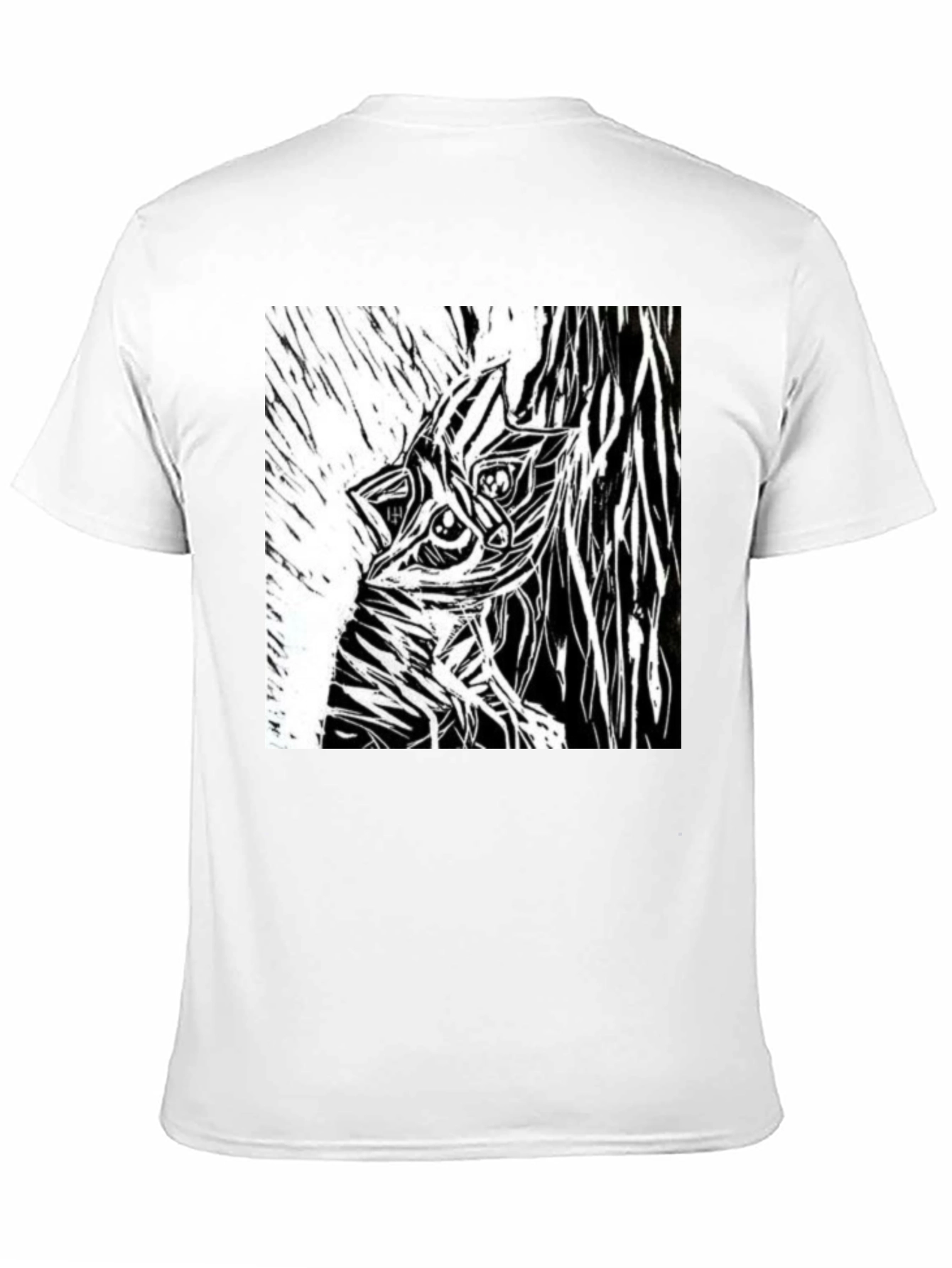 Abstract Creature Graphic Black T-Shirt
