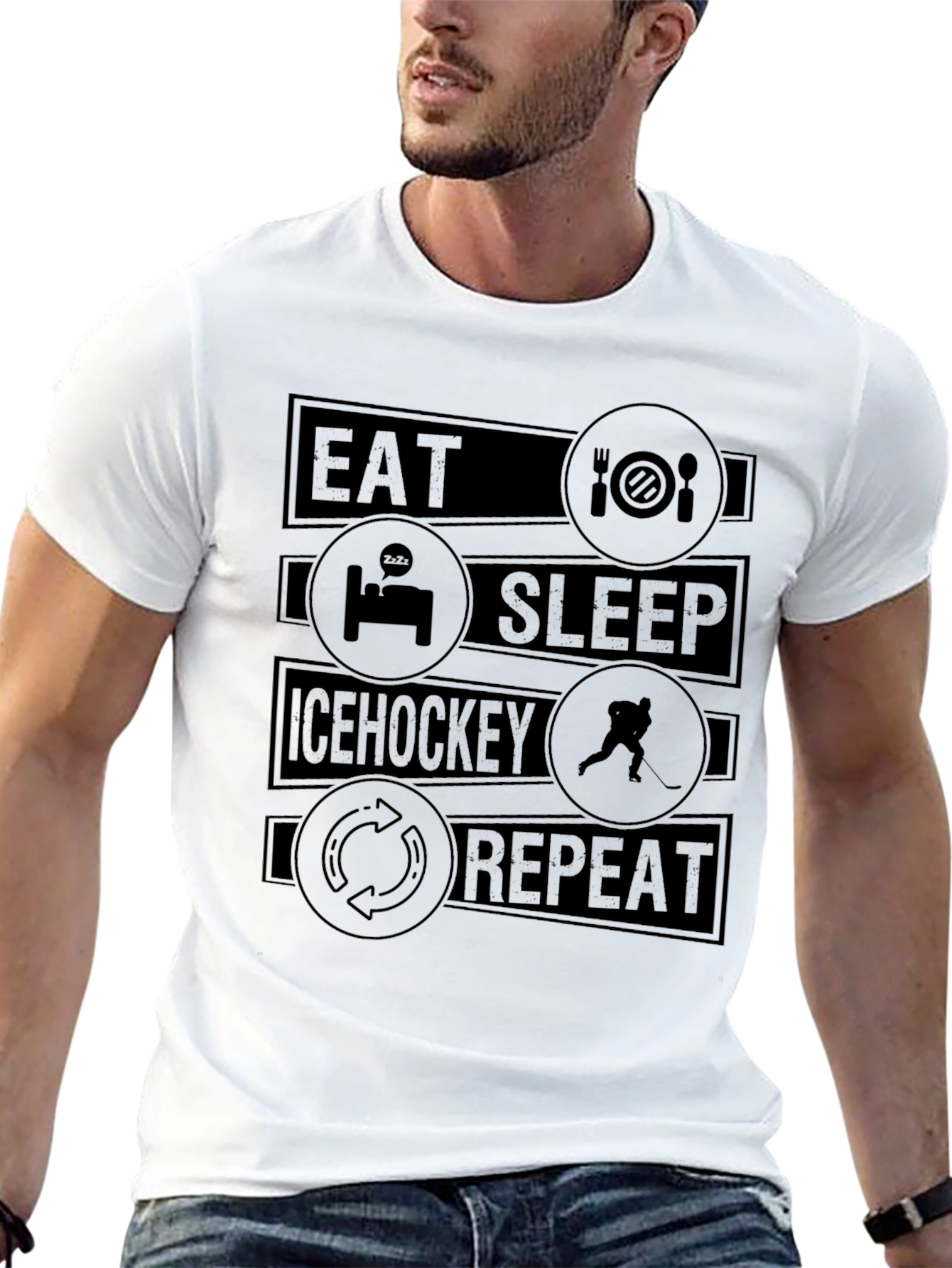 Eat Sleep Ice Hockey Repeat T-Shirt