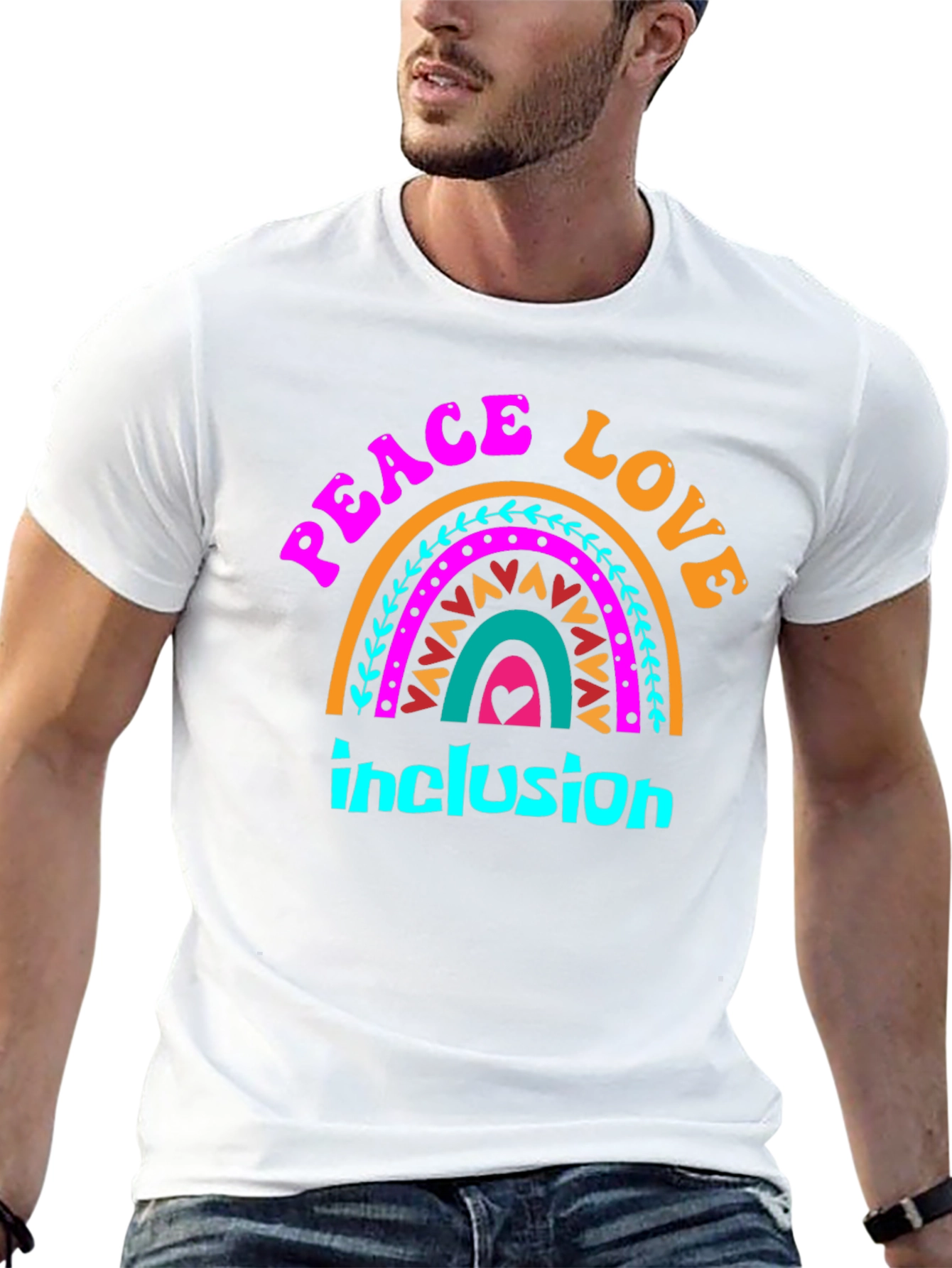 Peace Love Inclusion Graphic Tee