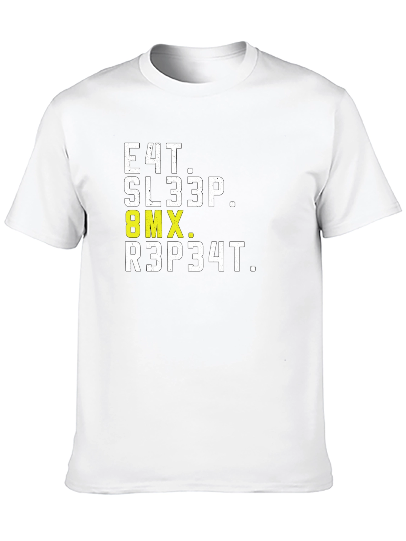 Eat Sleep BMX Repeat Black Graphic T-Shirt
