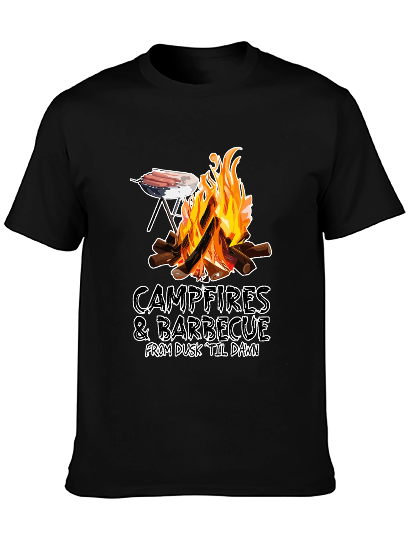 Campfires & Barbecue T-Shirt - Dusk Til Dawn