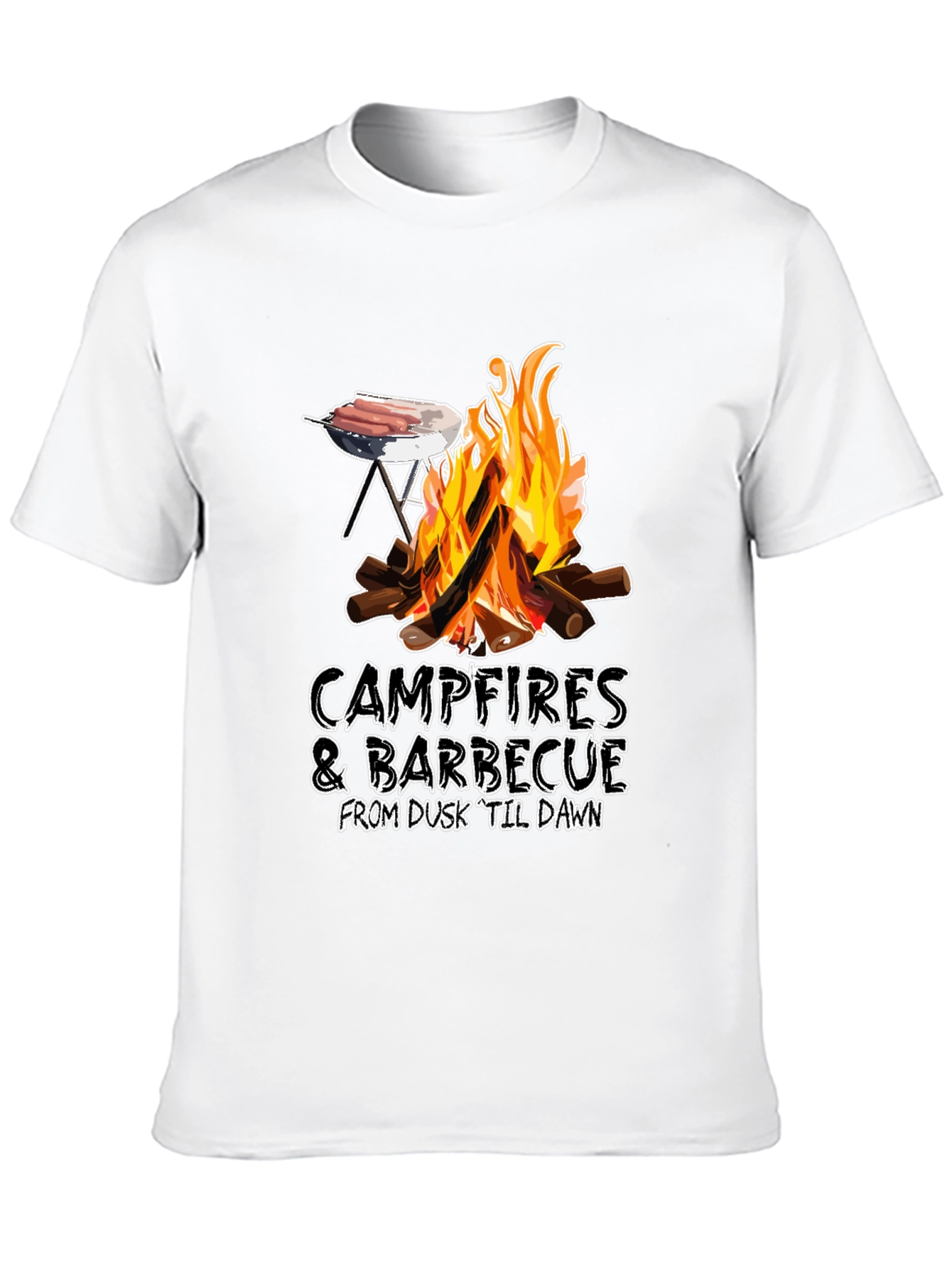 Campfires & Barbecue T-Shirt - Dusk Til Dawn