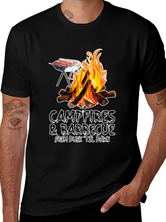 Campfires & Barbecue T-Shirt - Dusk Til Dawn