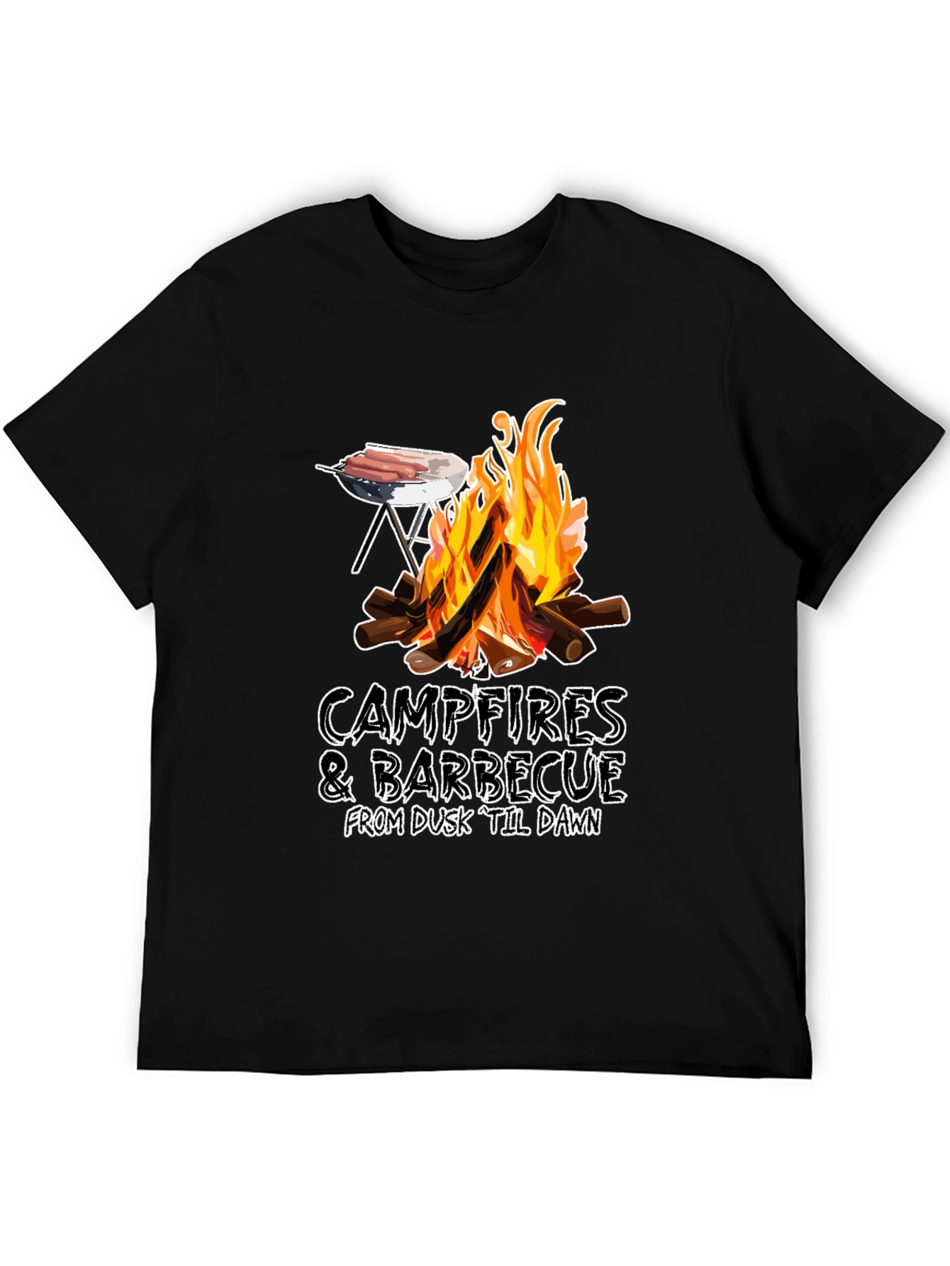 Campfires & Barbecue T-Shirt - Dusk Til Dawn