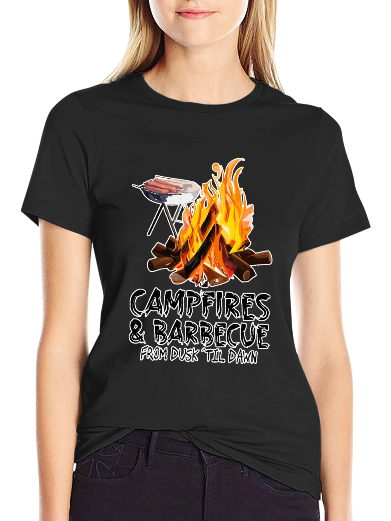 Campfires & Barbecue T-Shirt - Dusk Til Dawn