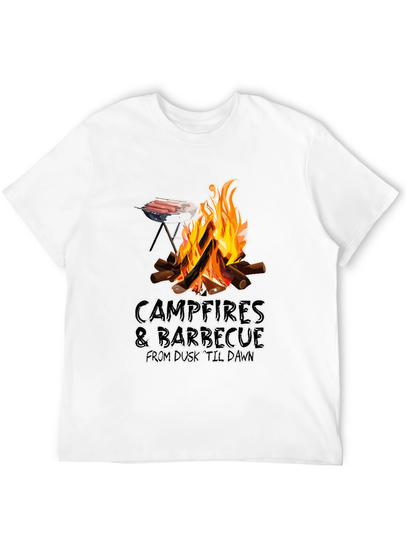 Campfires & Barbecue T-Shirt - Dusk Til Dawn