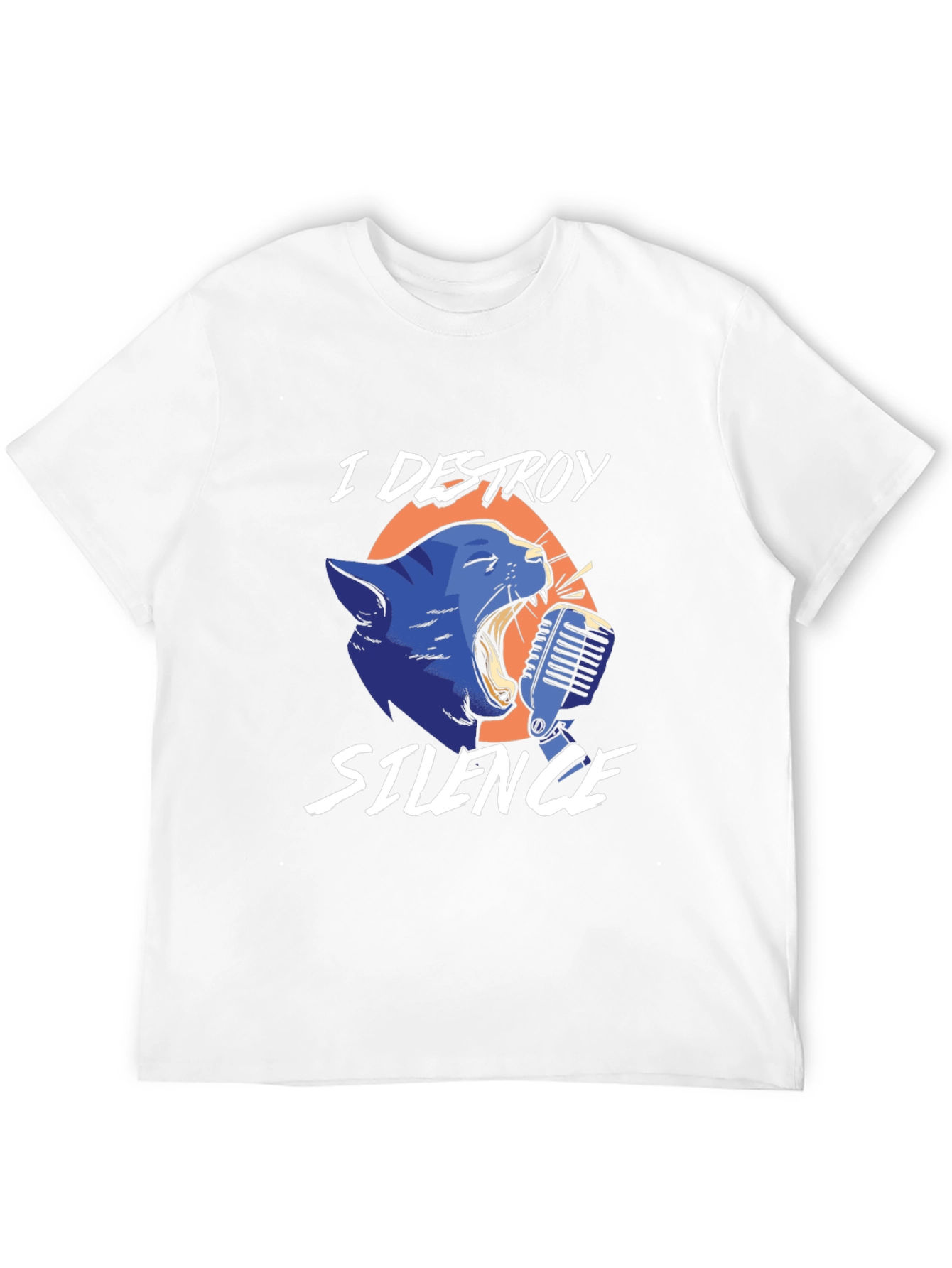 I Destroy Silence Cat T-Shirt