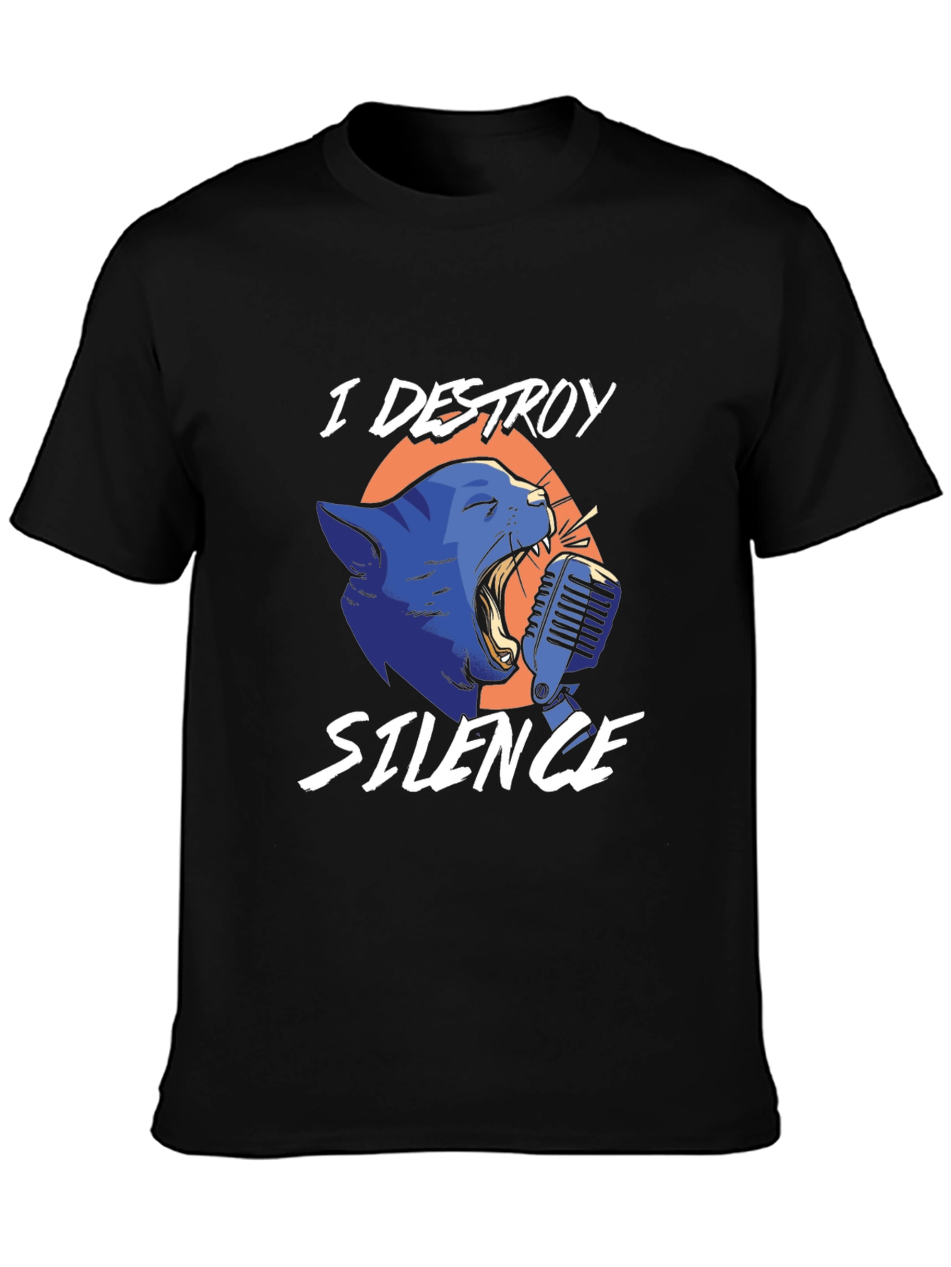 I Destroy Silence Cat T-Shirt