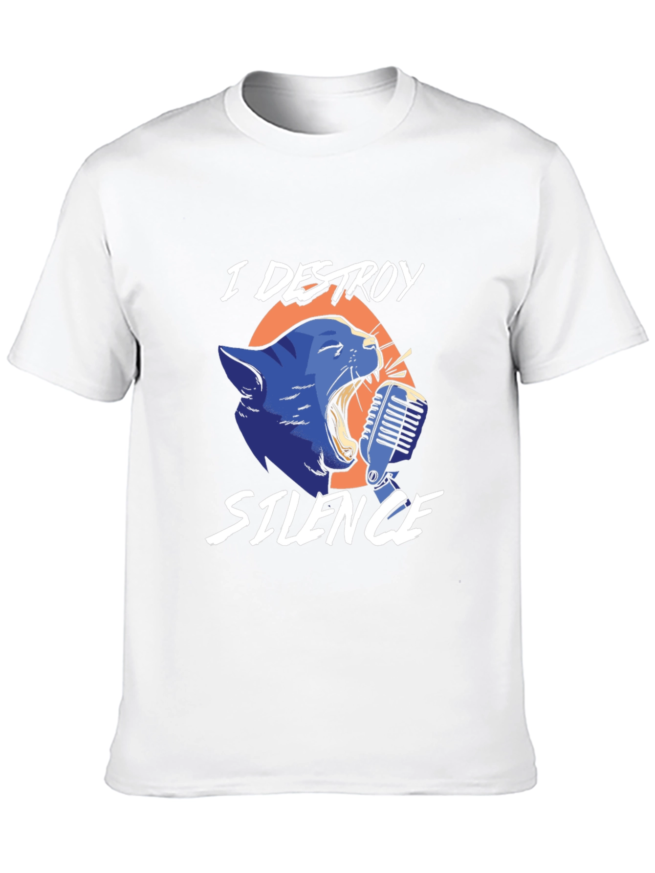 I Destroy Silence Cat T-Shirt
