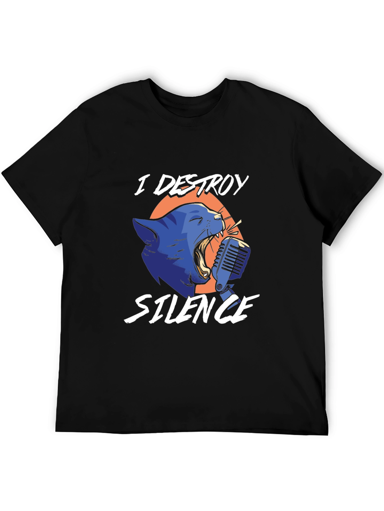 I Destroy Silence Cat T-Shirt