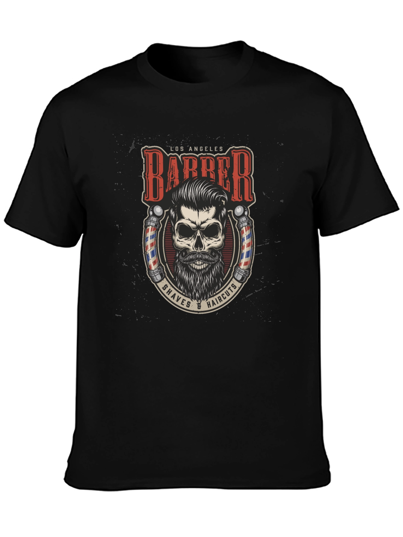 Los Angeles Barber Skull Graphic Tee