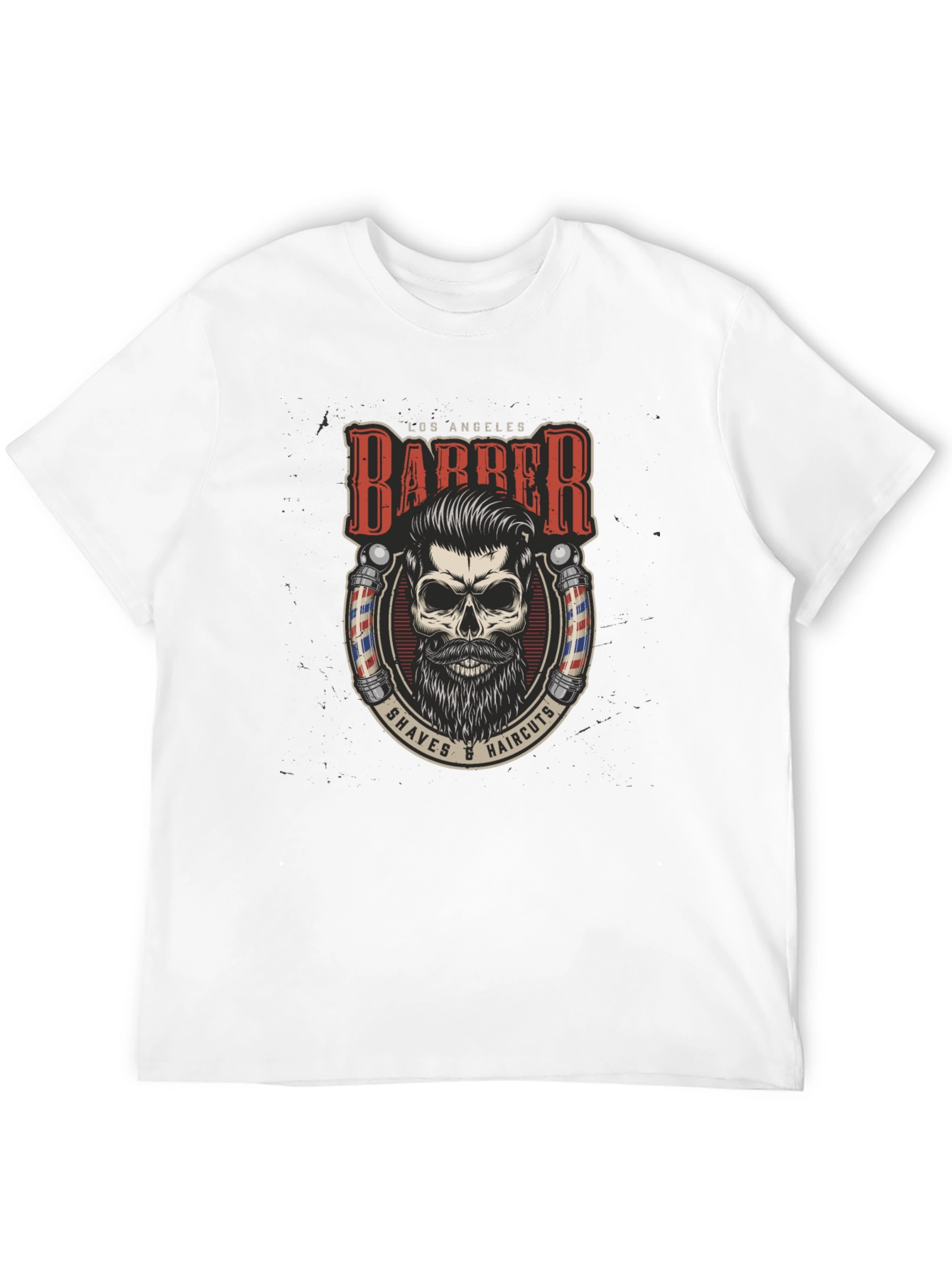 Los Angeles Barber Skull Graphic Tee