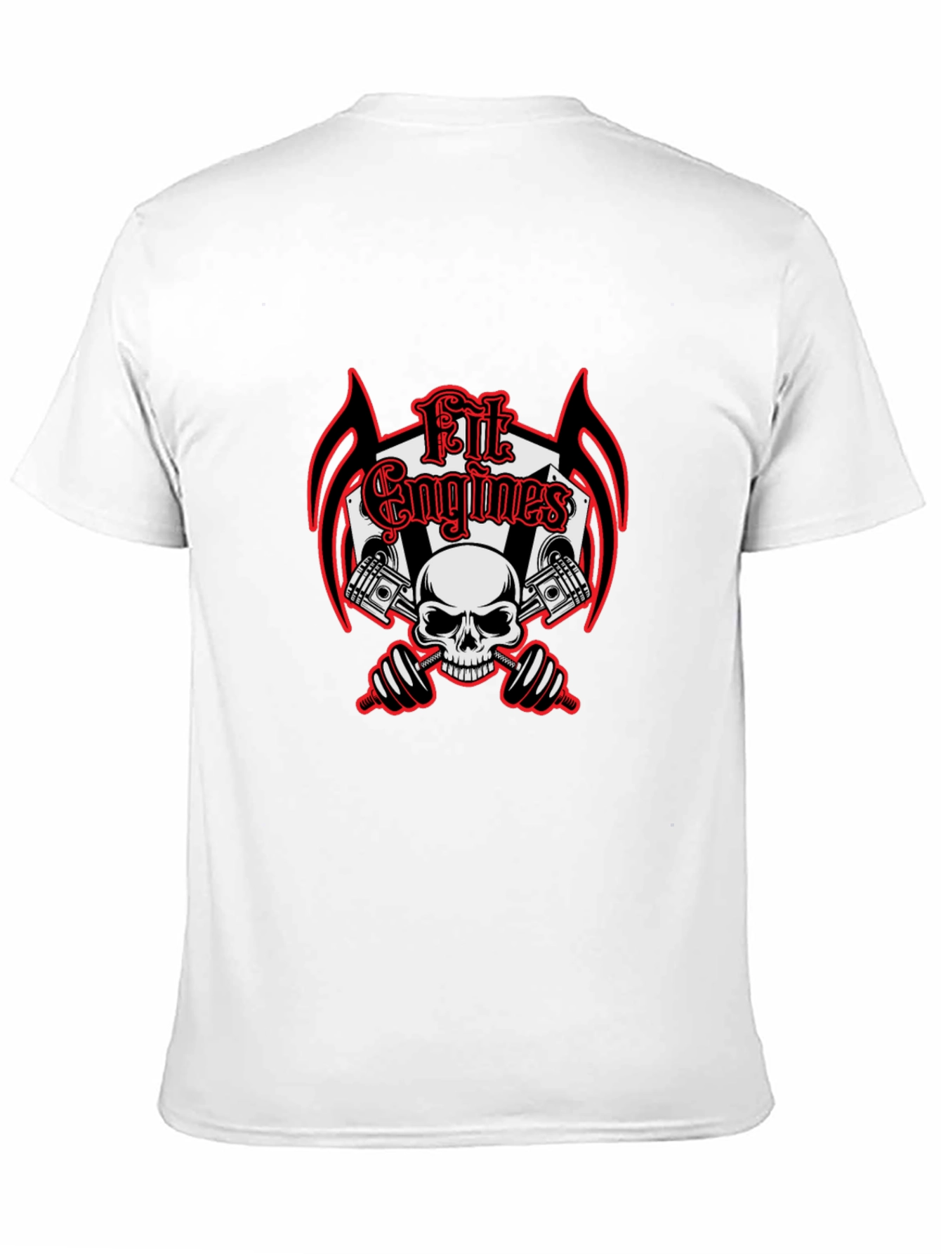 Fit Engines Skull & Dumbbells Graphic T-Shirt