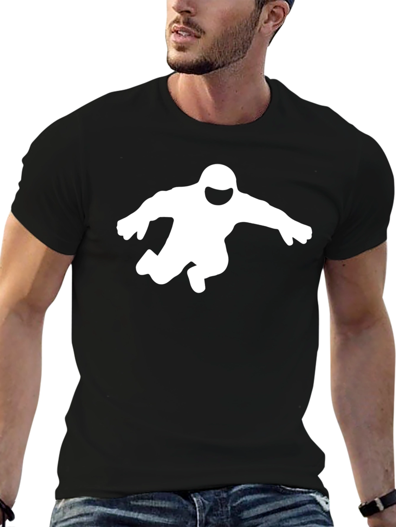 Retro Spaceman Black T-Shirt