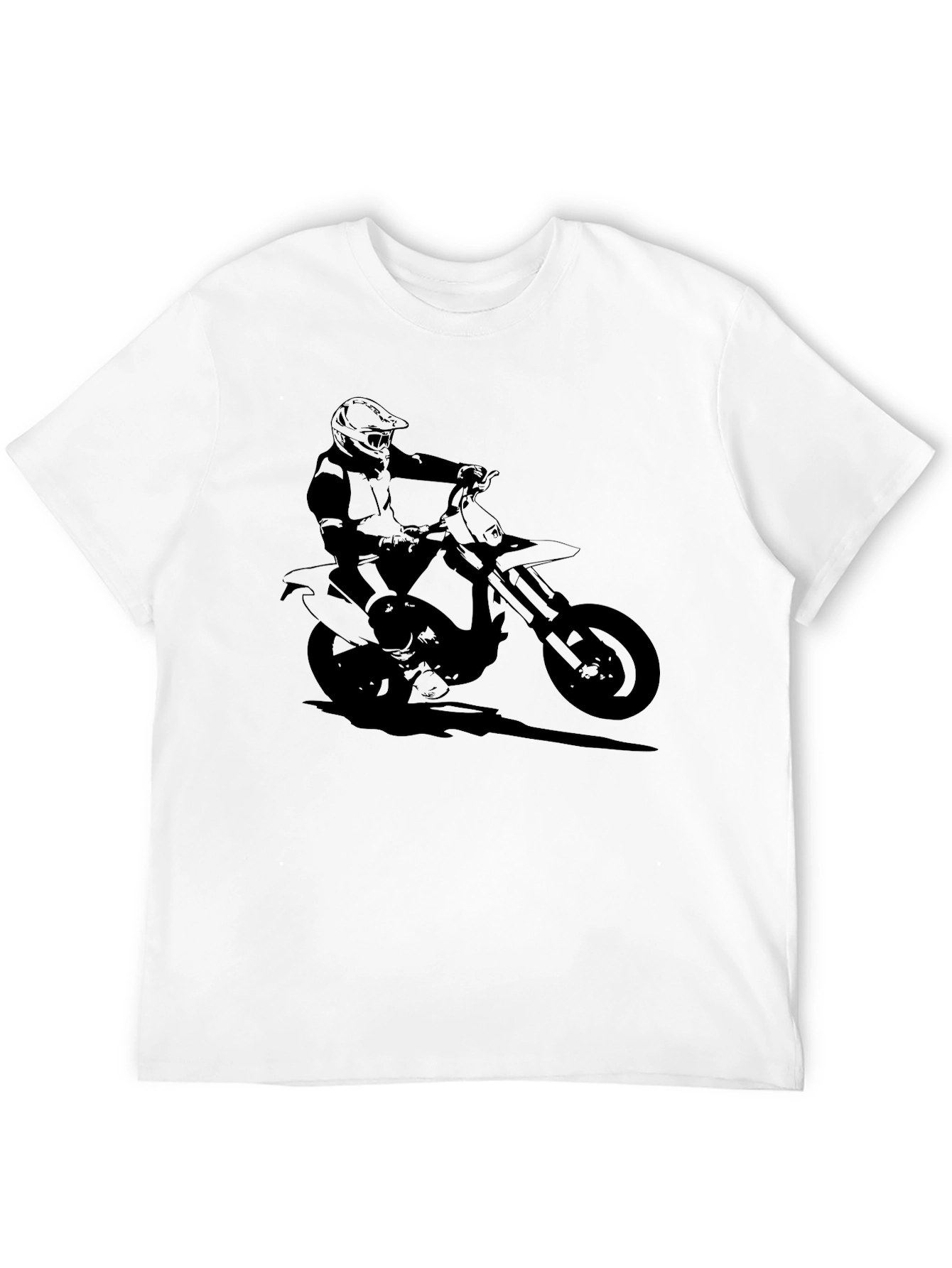 Black Motorcycle Rider Graphic Tee