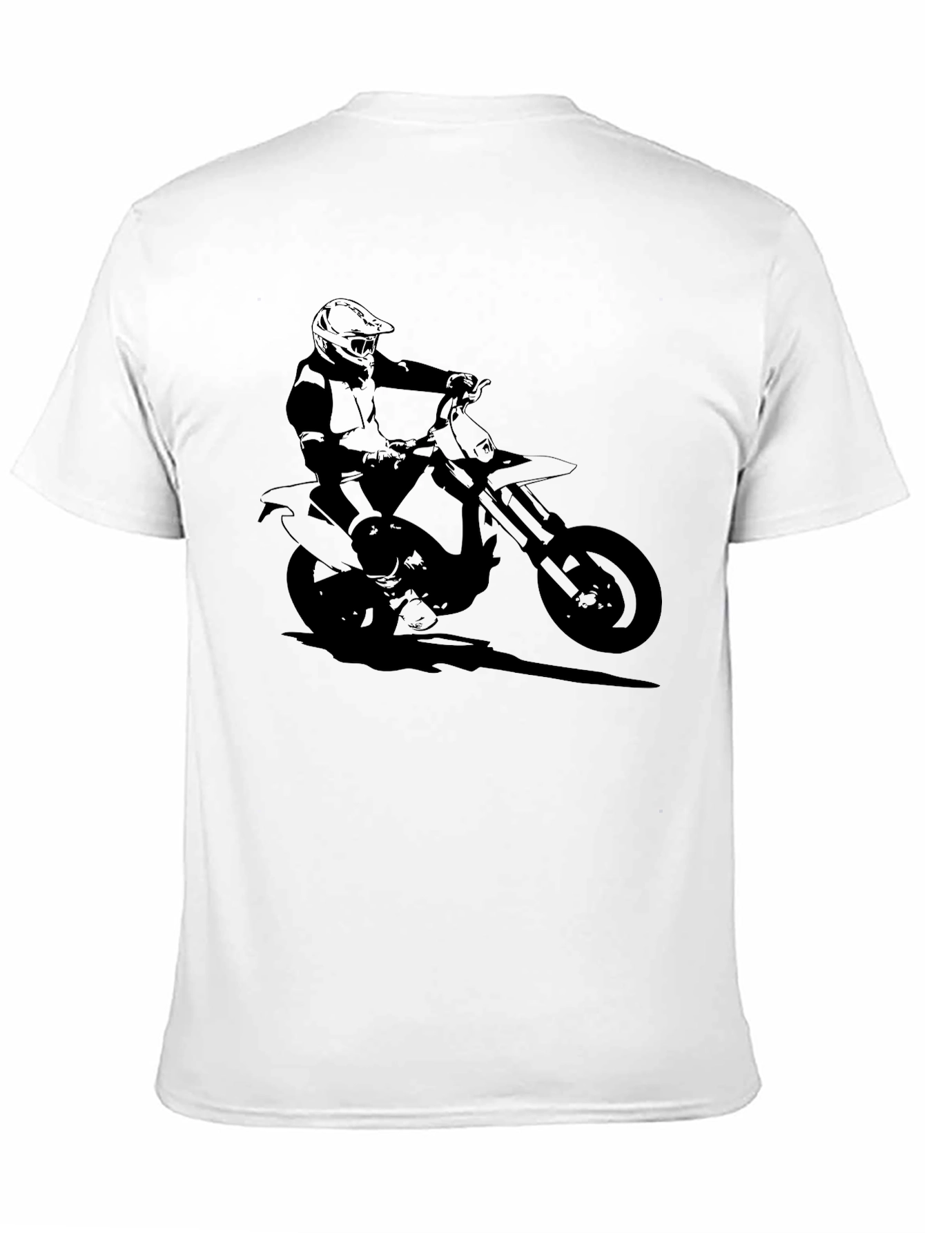Black Motorcycle Rider Graphic Tee