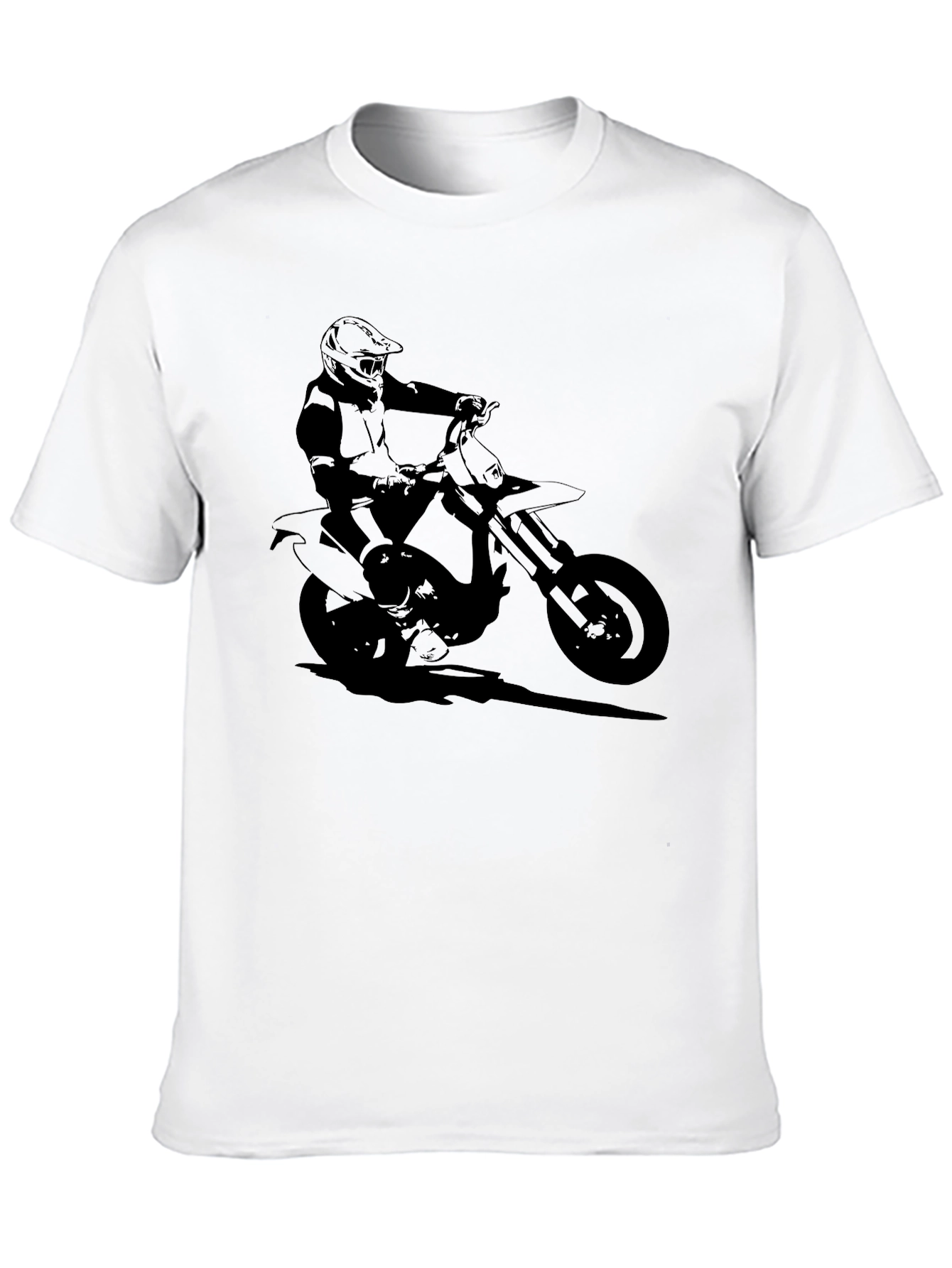 Black Motorcycle Rider Graphic Tee