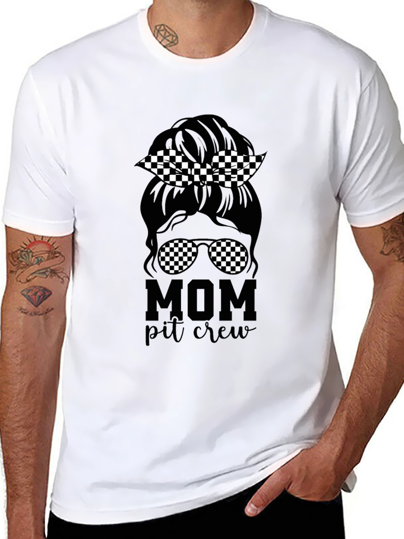 Mom Pit Crew T-Shirt - Racing Mom Tee
