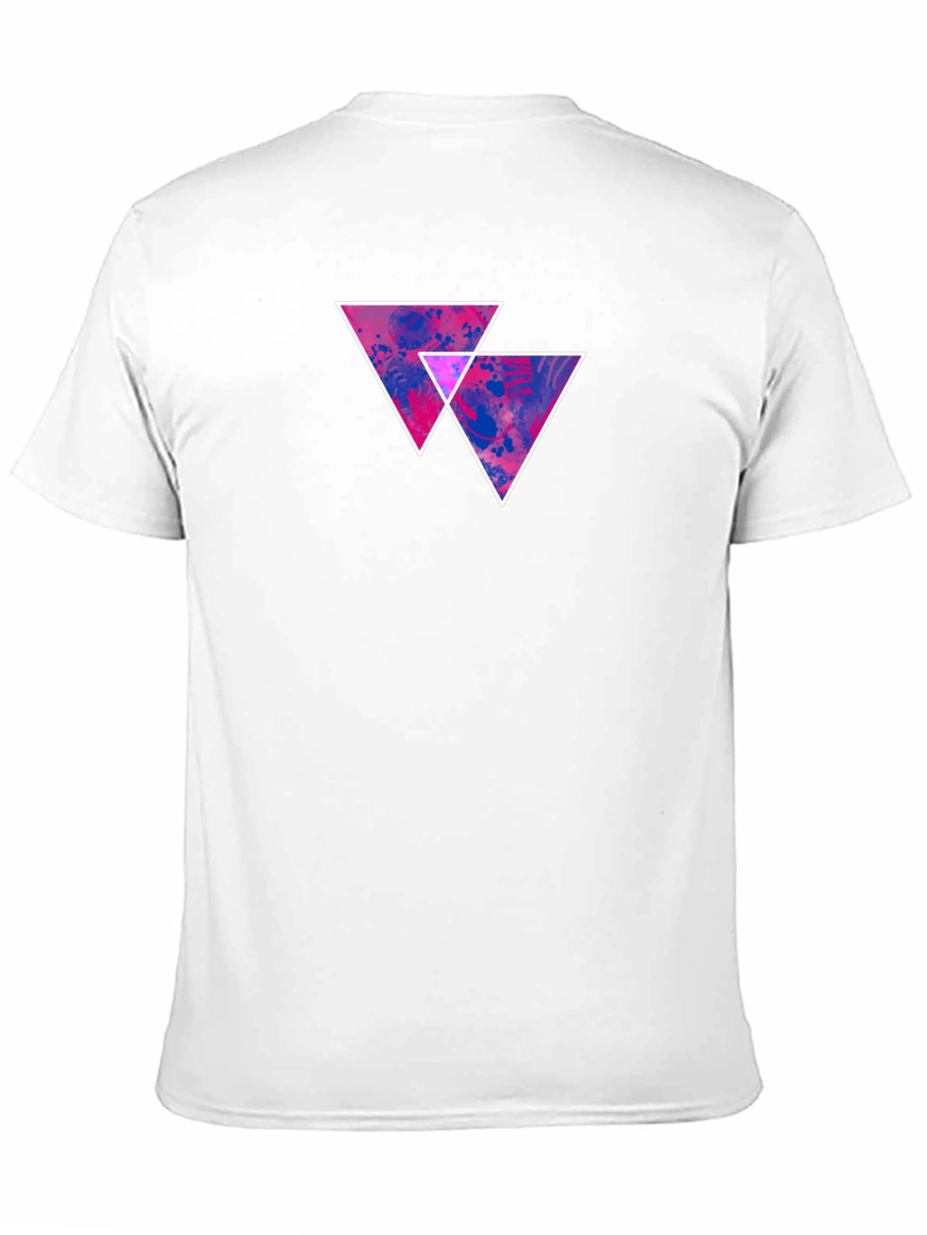 Abstract Triangle Graphic Tee - Black