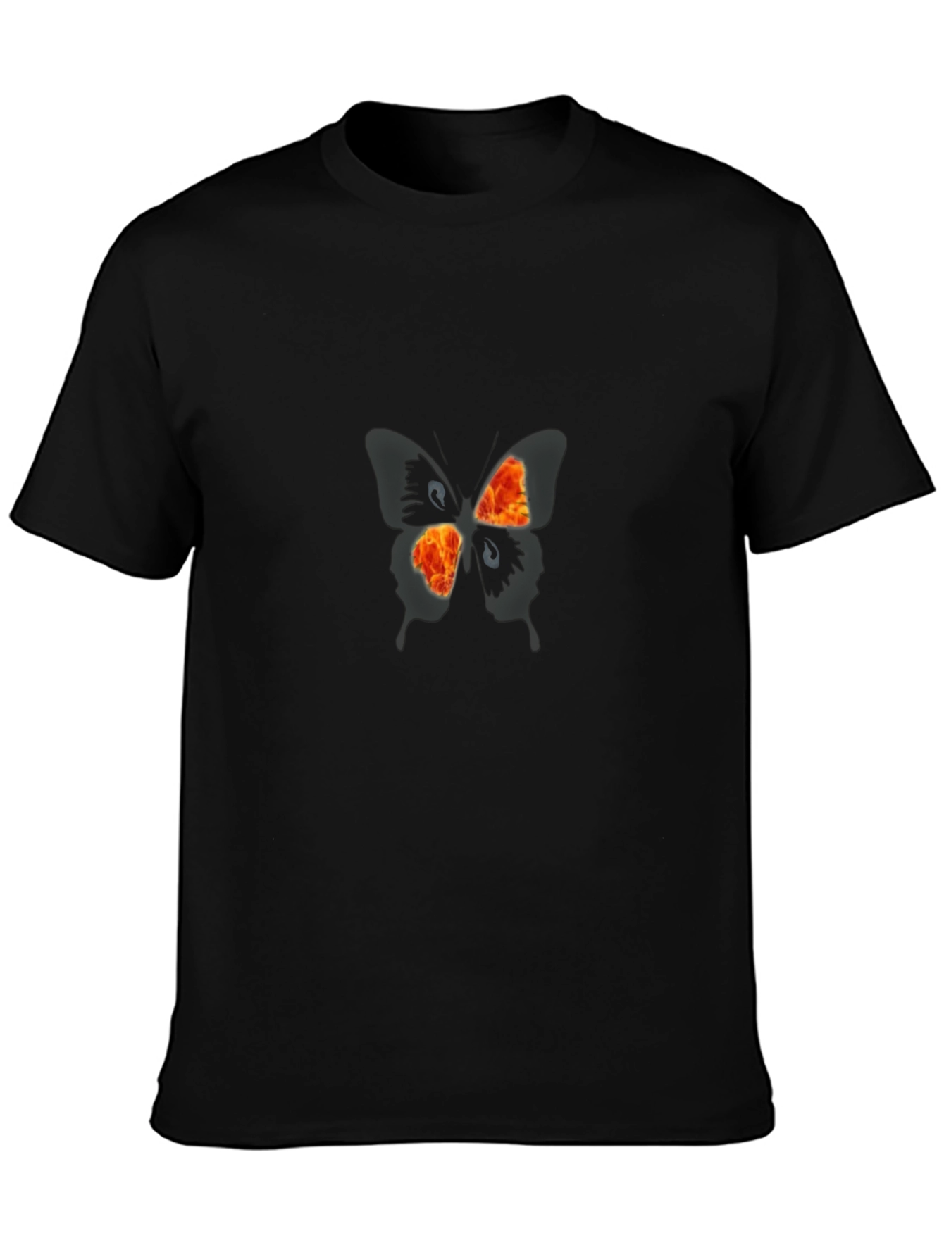 Mens Black Graphic Tee - Firefly Design