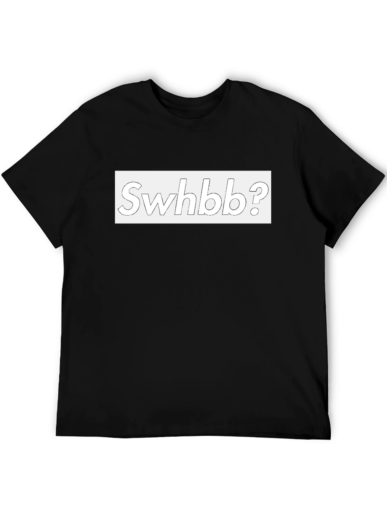 Swhbb? Graphic Print Black T-Shirt for Men
