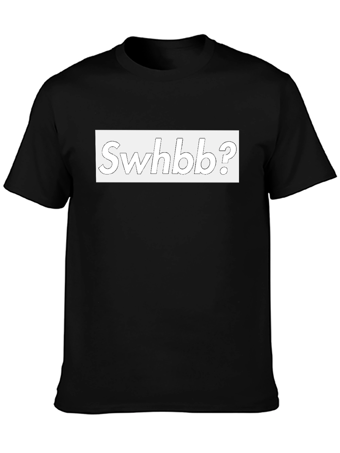 Swhbb? Graphic Print Black T-Shirt for Men